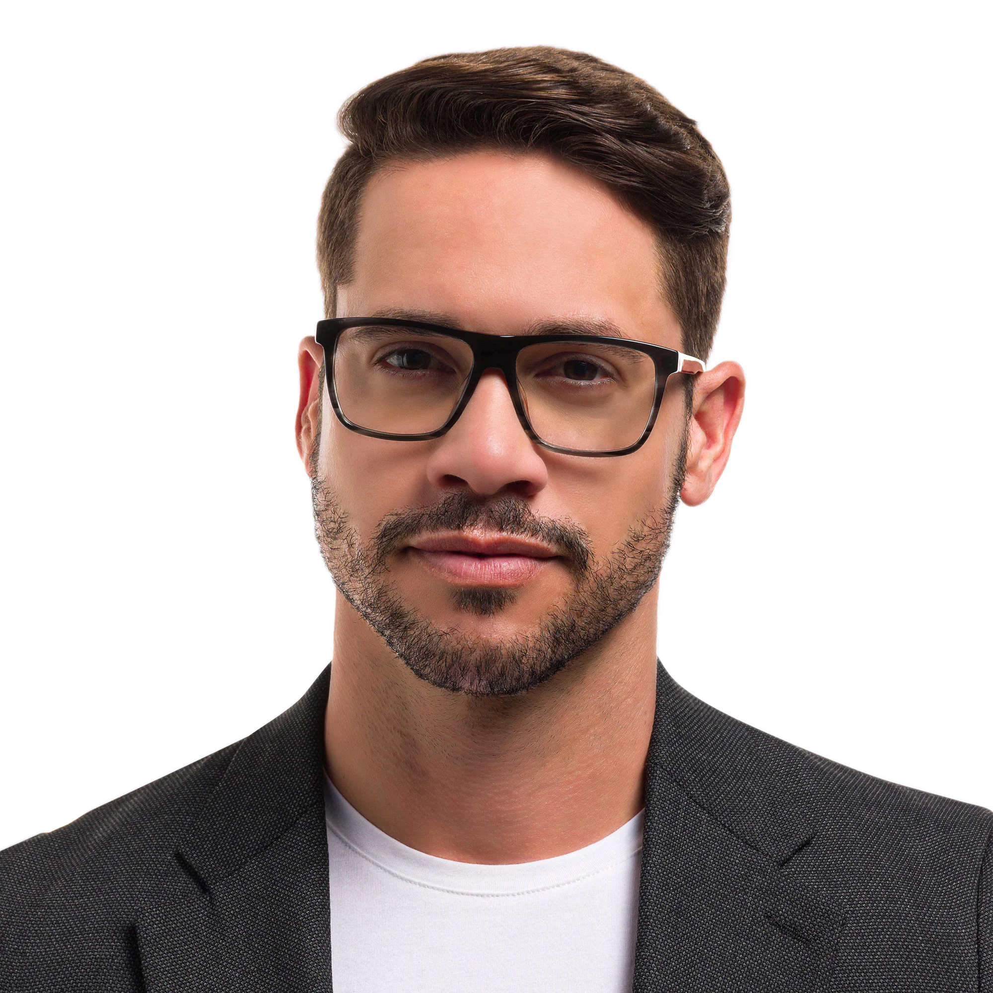 Shop EYE'M Square Eyeglasses in Grey online.