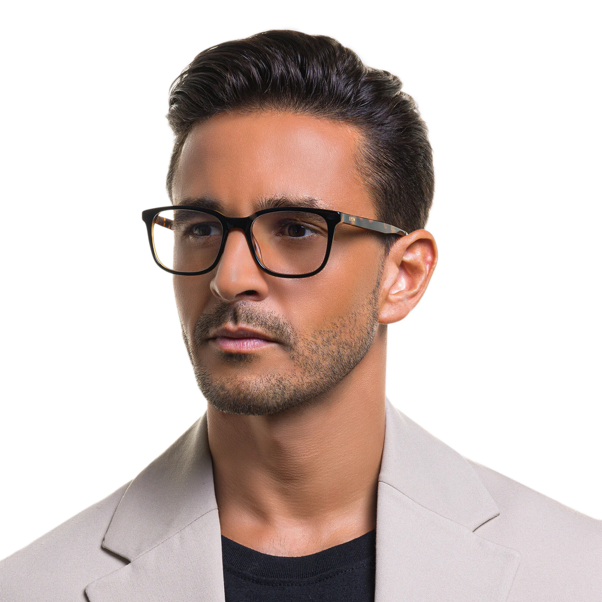 Shop EYE'M Square Eyeglasses in Shiny Havana online.