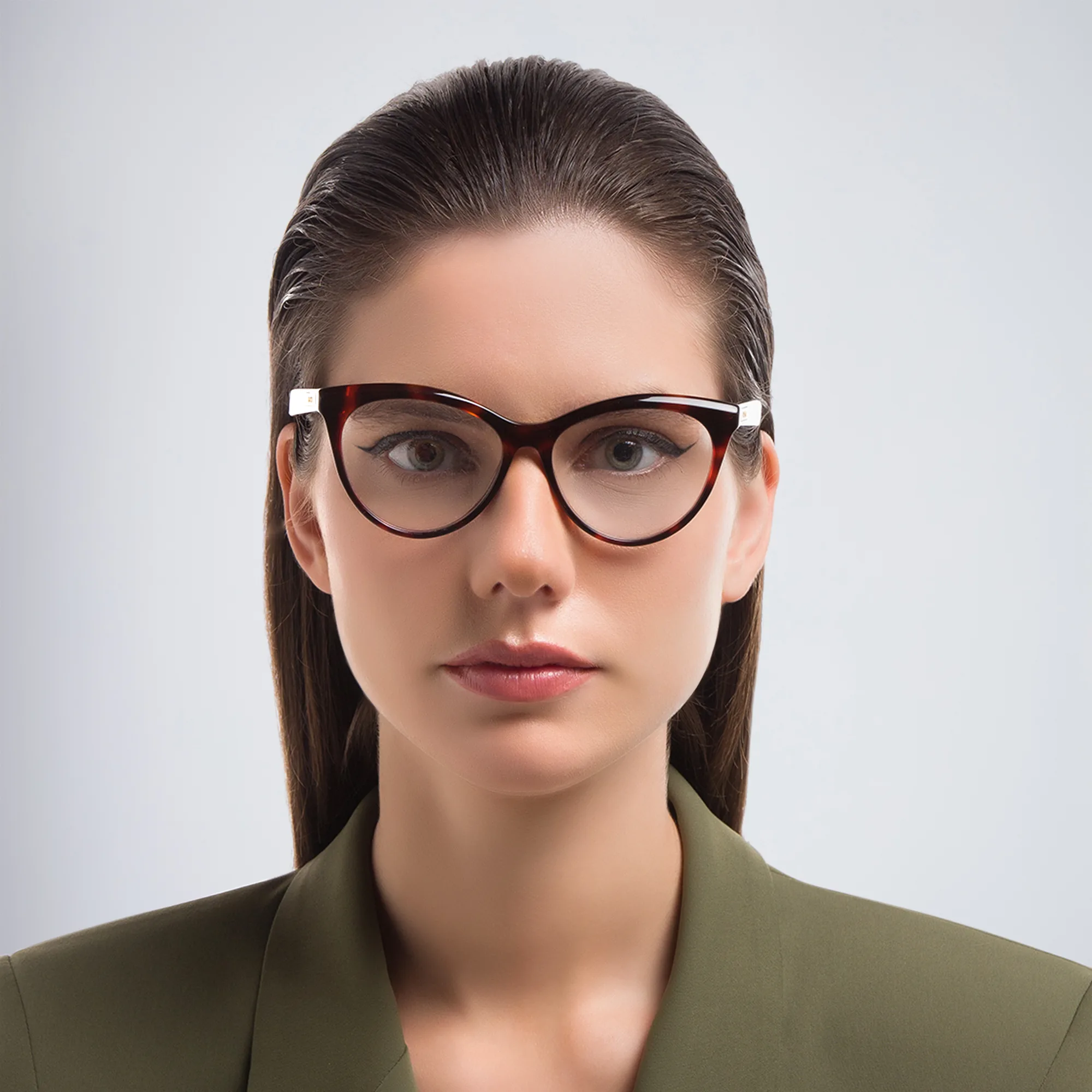 Shop EYE'M Cat Eye Eyeglasses in Havana online.