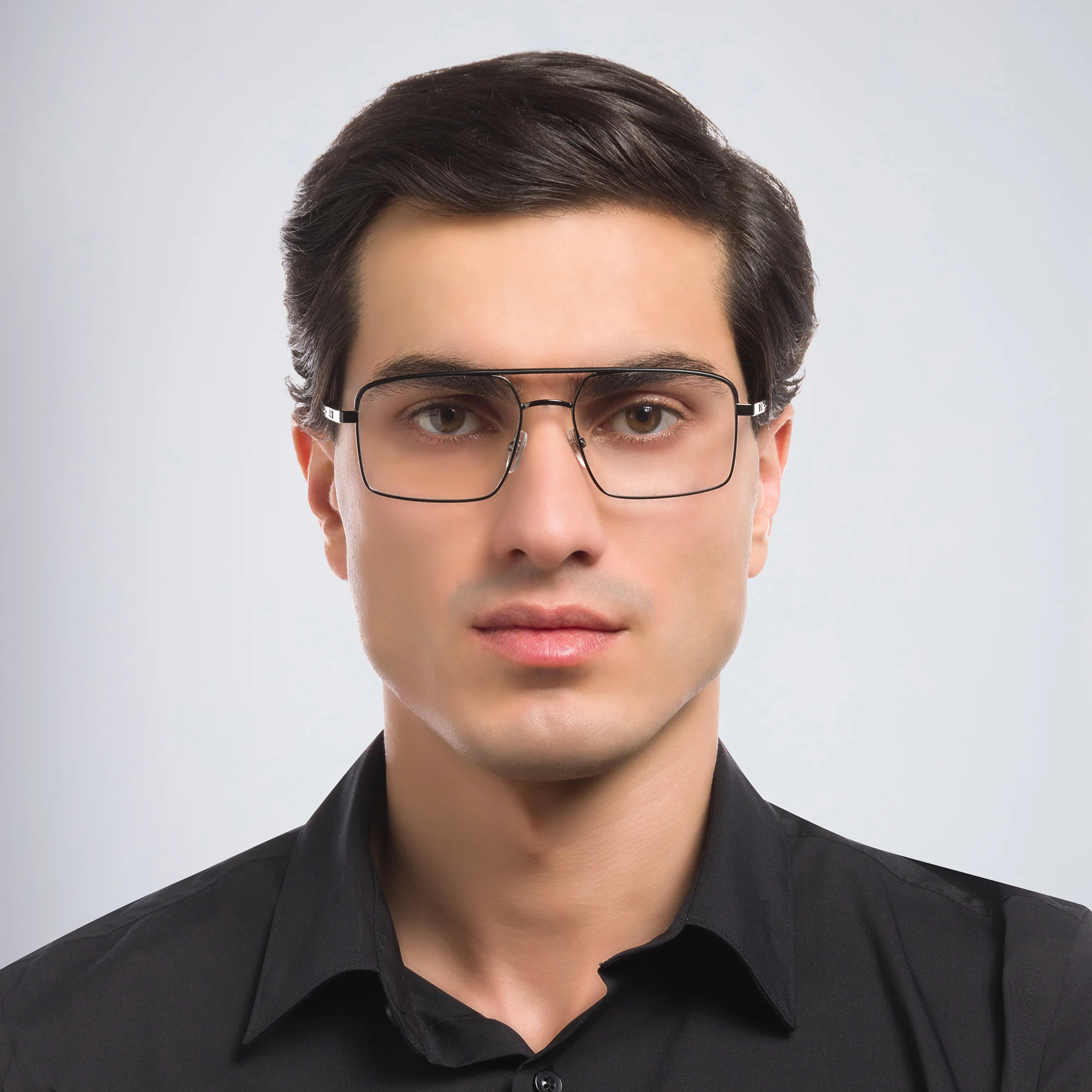 Shop EYE'M Octagon Junior Unisex Aviator Eyeglasses in Gunmetal online.