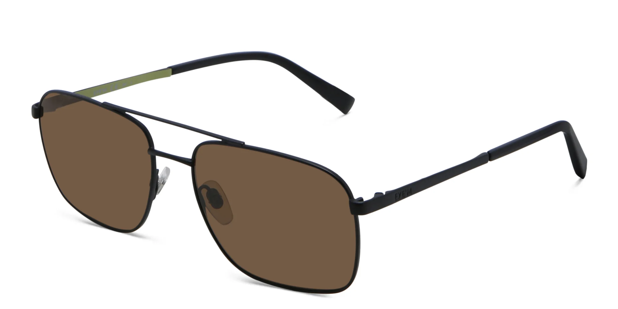 Shop EYE'M Square Sunglasses in Black online.