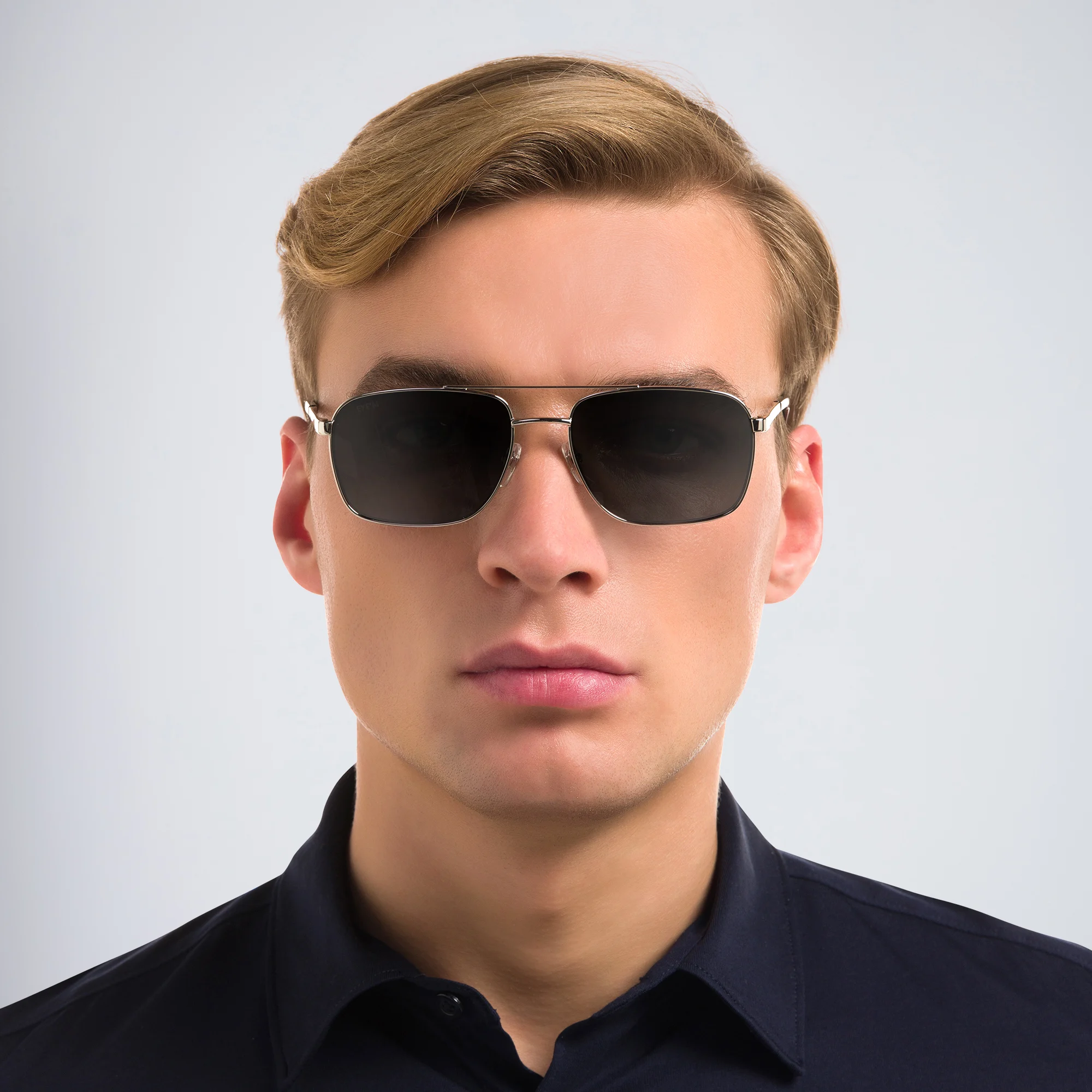 Shop EYE'M Square Sunglasses in Silver online.