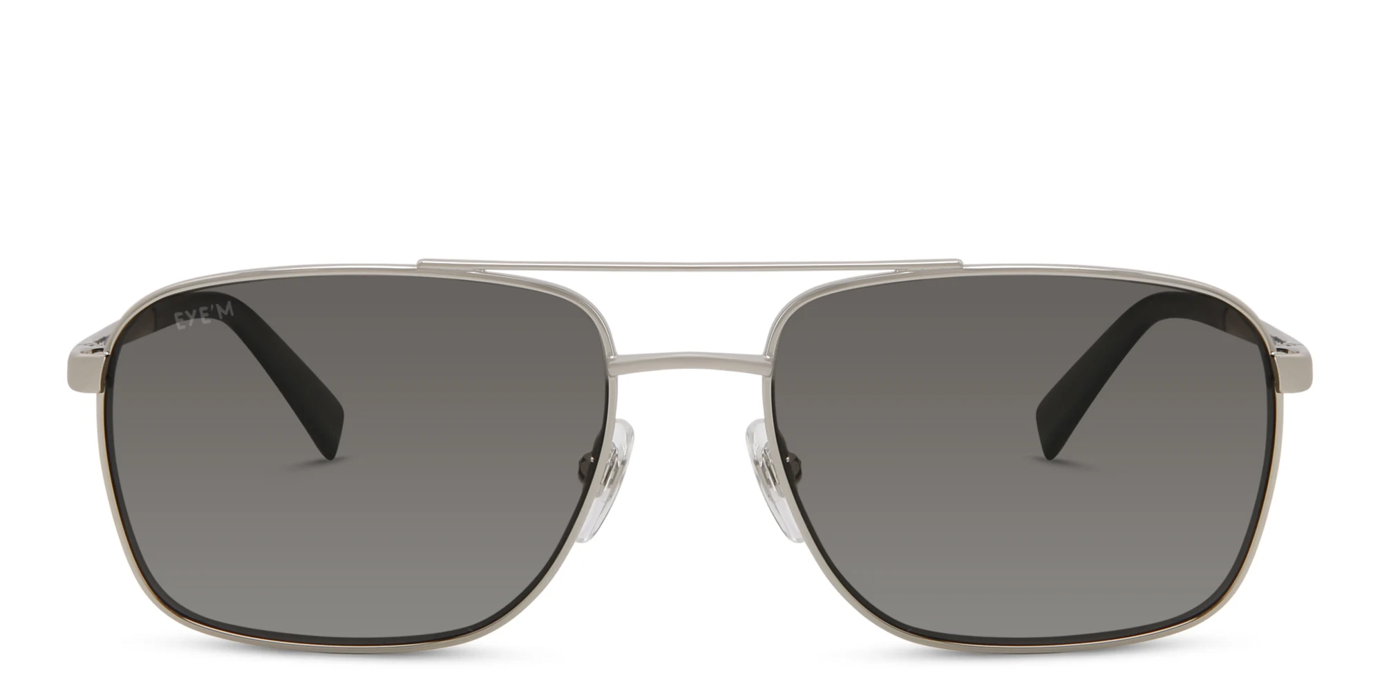 Shop EYE'M Square Sunglasses in Silver online.