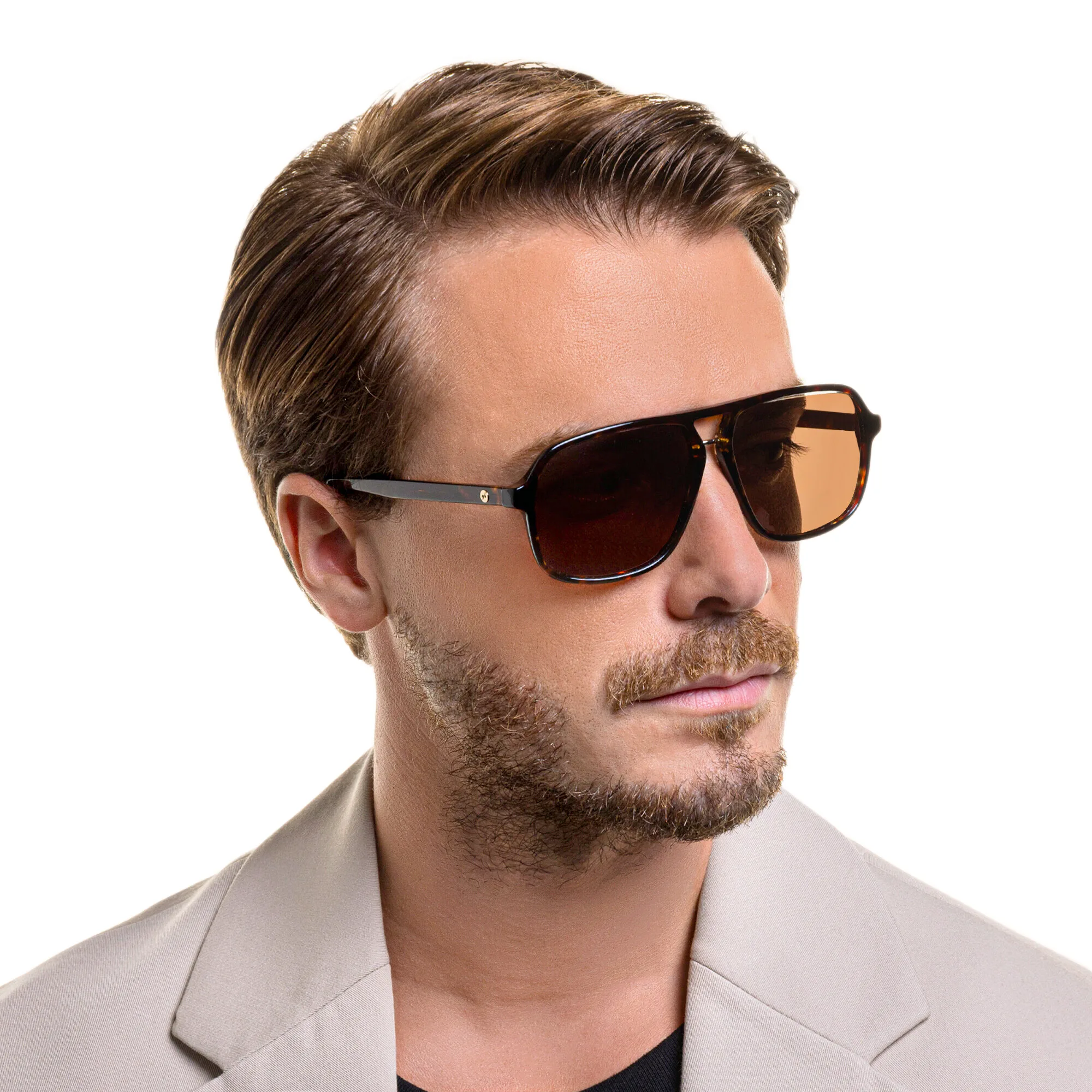 Shop EYE'M Aviator Sunglasses in Havana online.