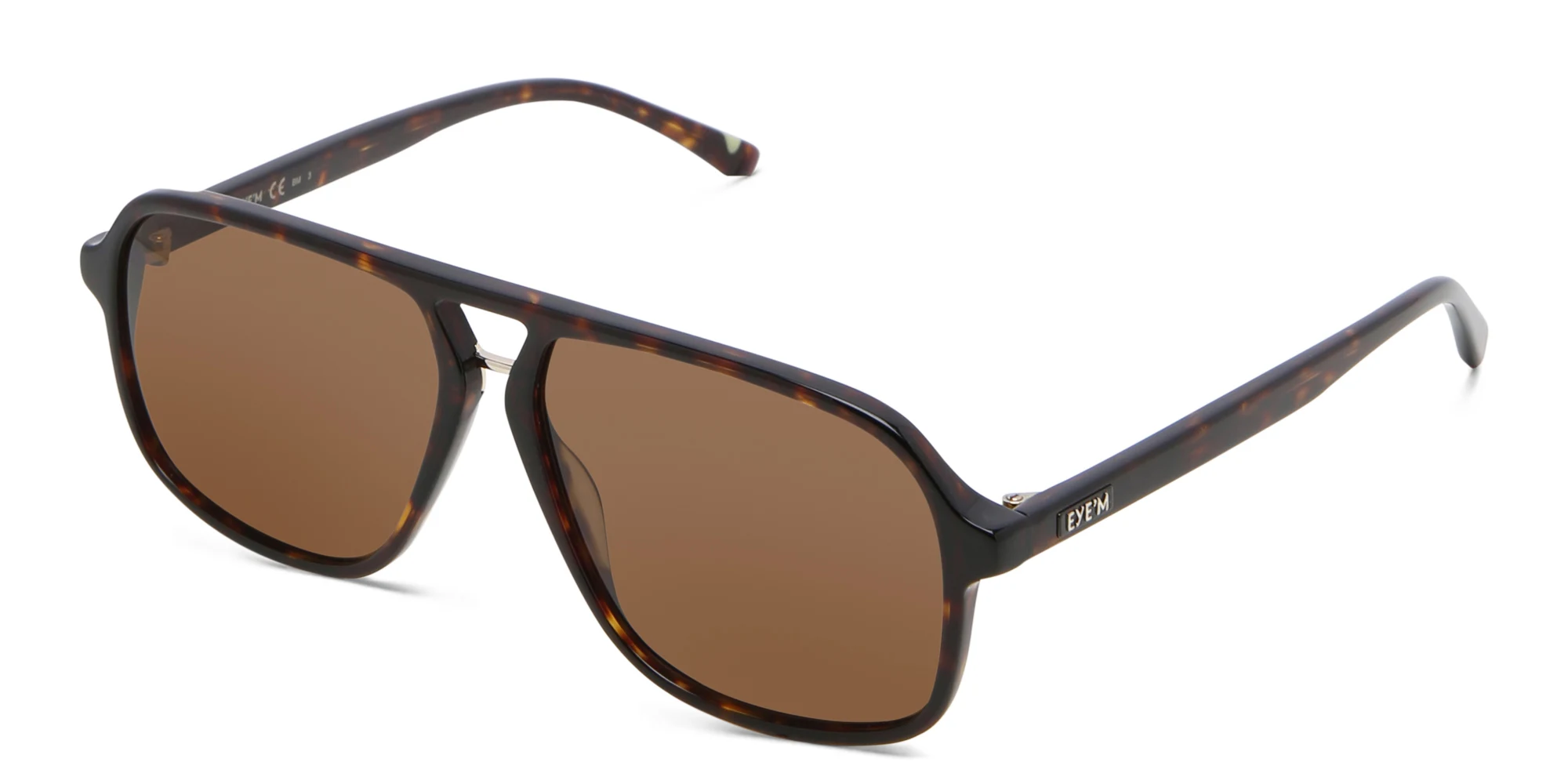 Shop EYE'M Aviator Sunglasses in Havana online.