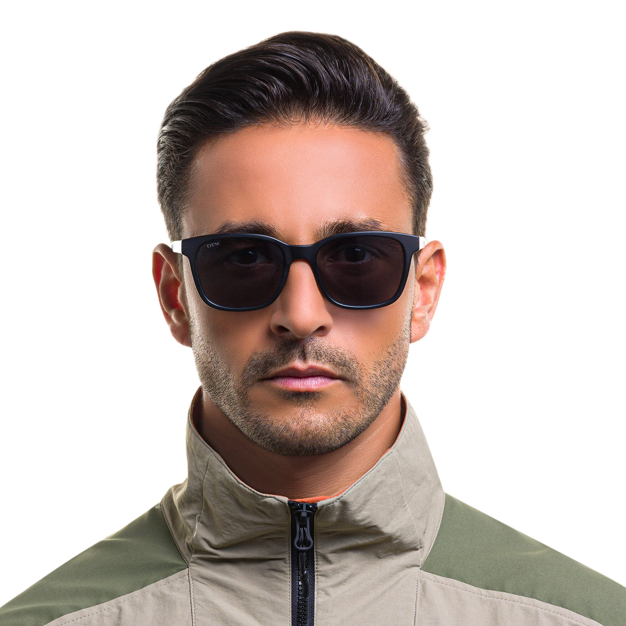 Shop EYE'M Square Sunglasses in Black online.