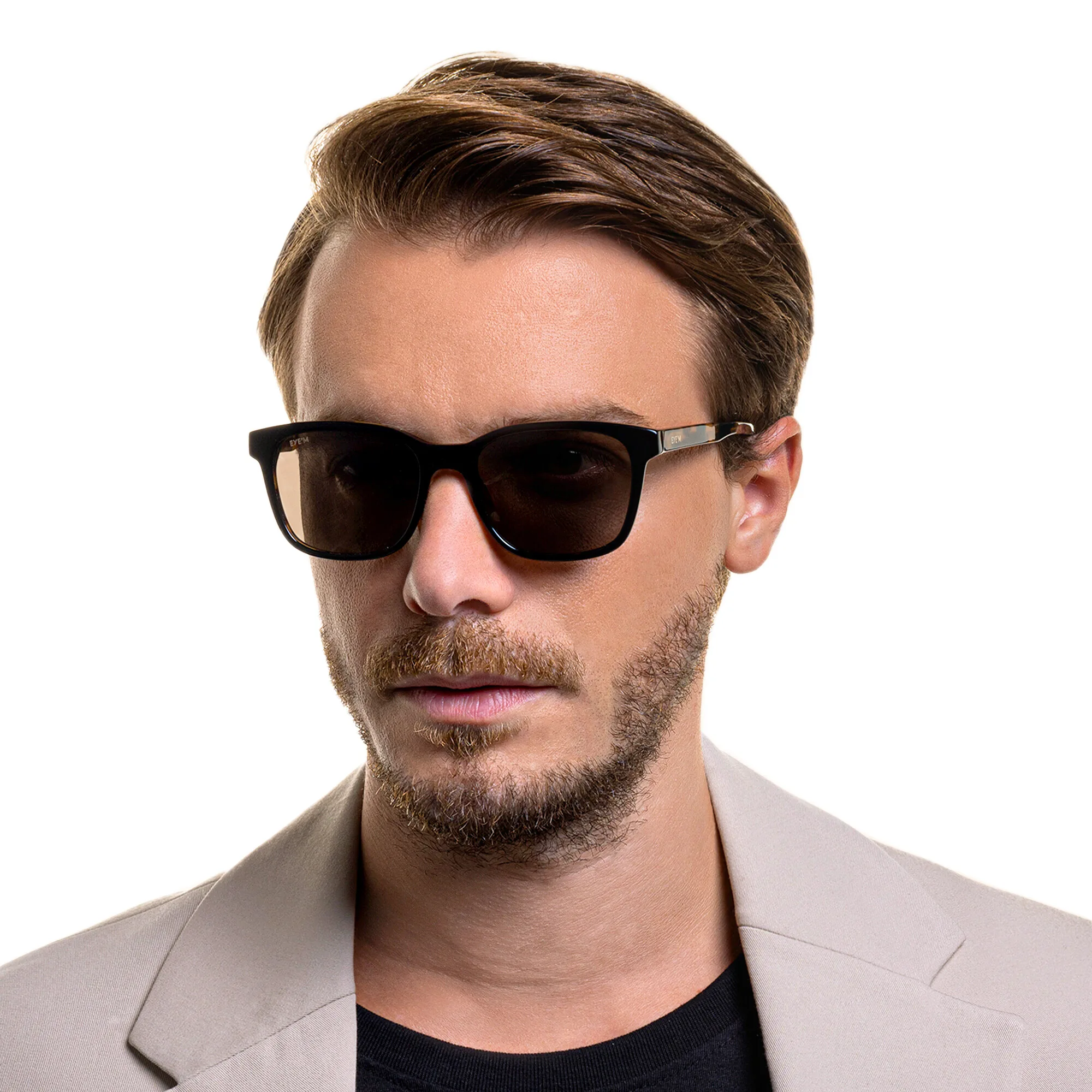 Shop EYE'M Square Sunglasses in Havana online.