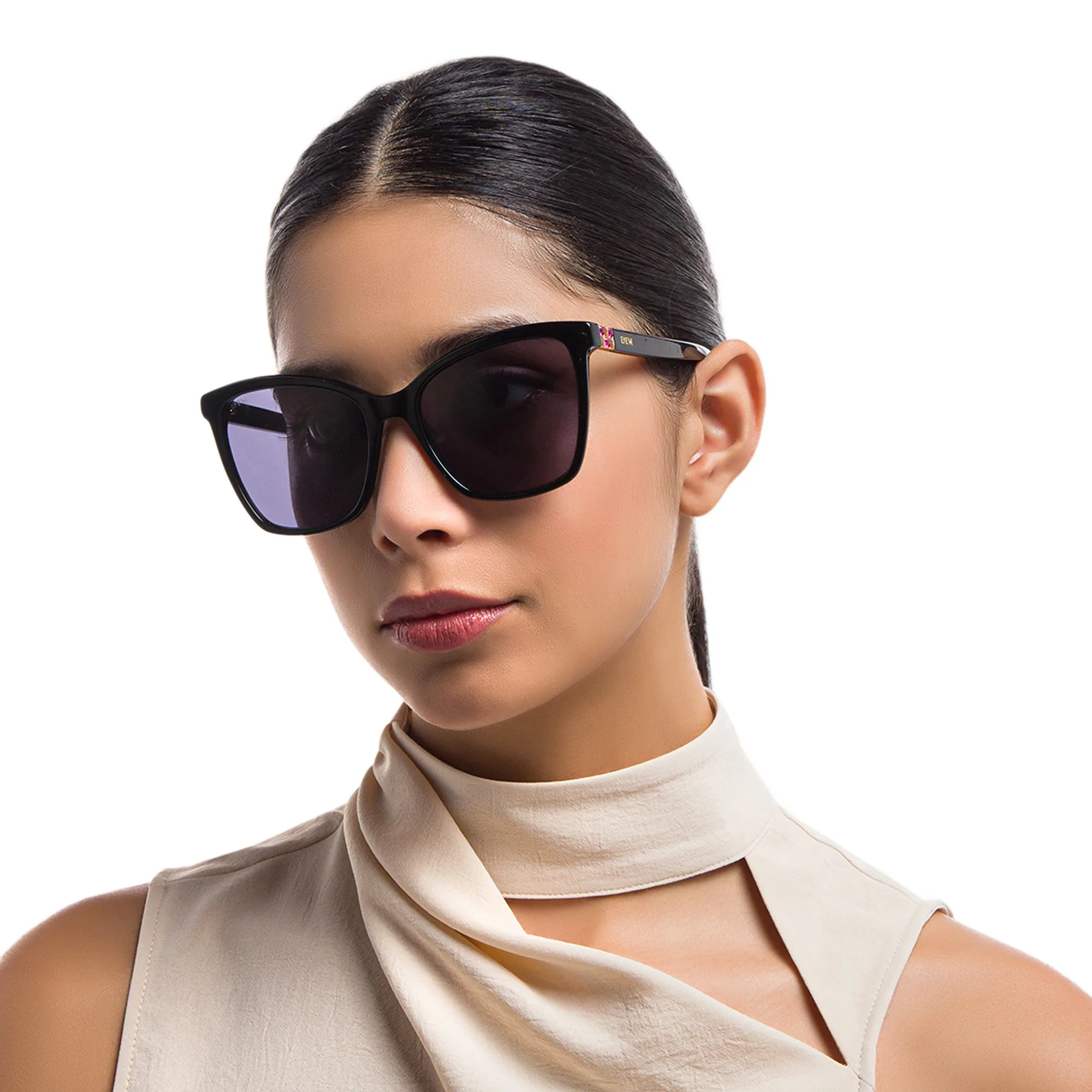 Shop EYE'M Cat Eye Sunglasses in Black online.