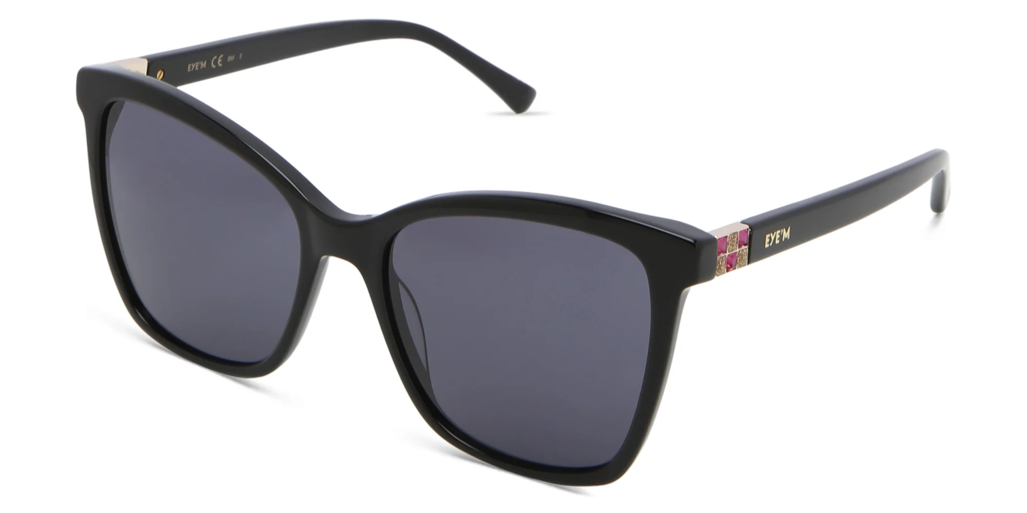 Shop EYE'M Cat Eye Sunglasses in Black online.