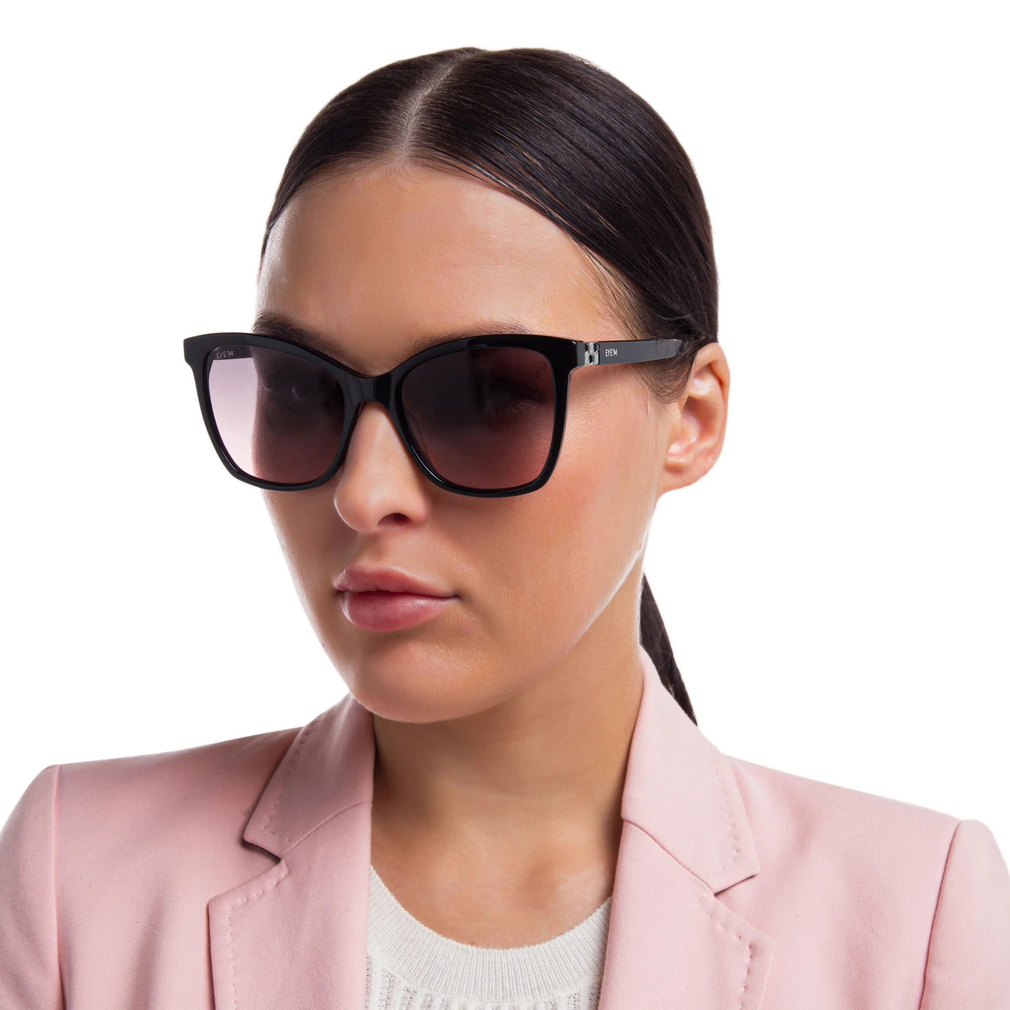 Shop EYE'M Cat Eye Sunglasses in Black online.