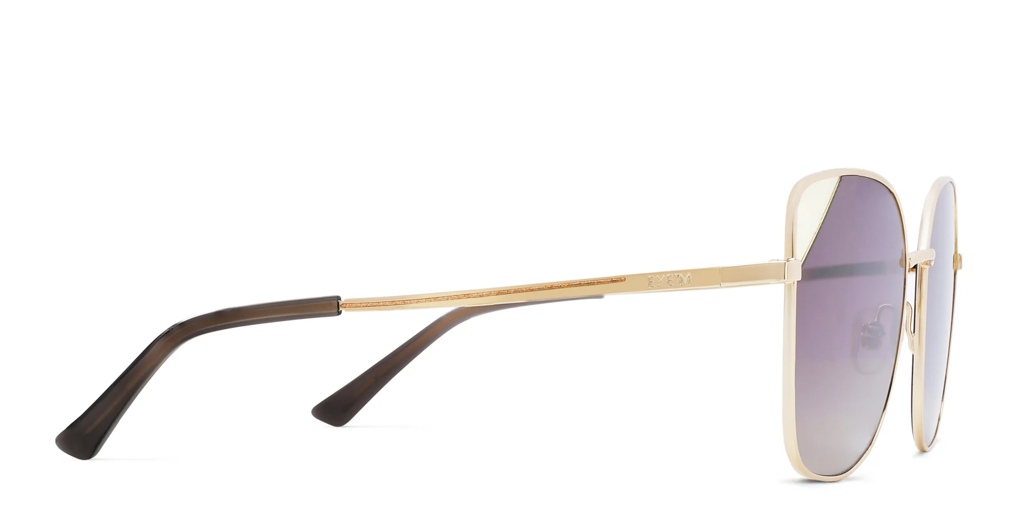 Shop EYE'M Cat Eye Sunglasses in Gold online.