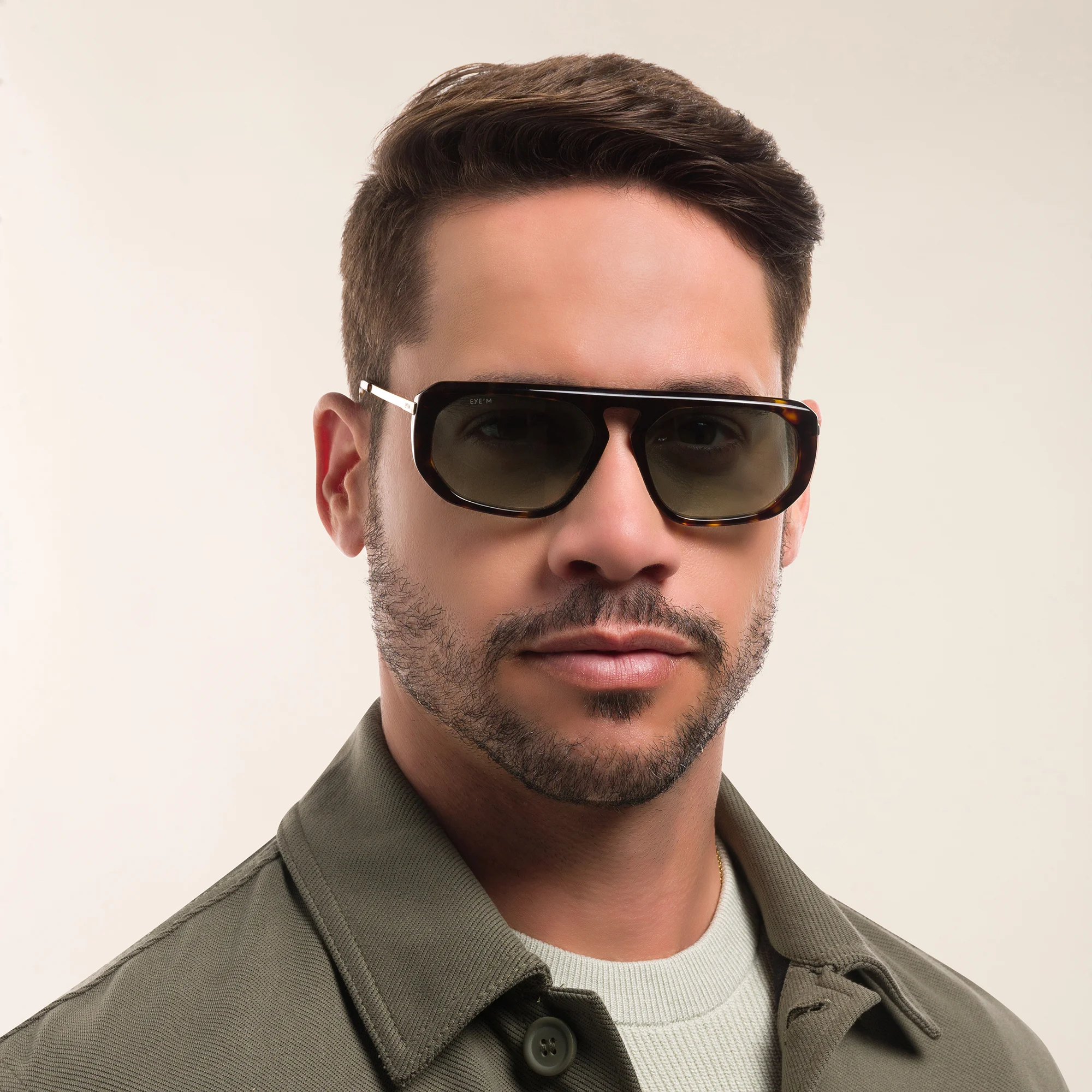 Shop EYE'M Irregular Sunglasses in Havana online.