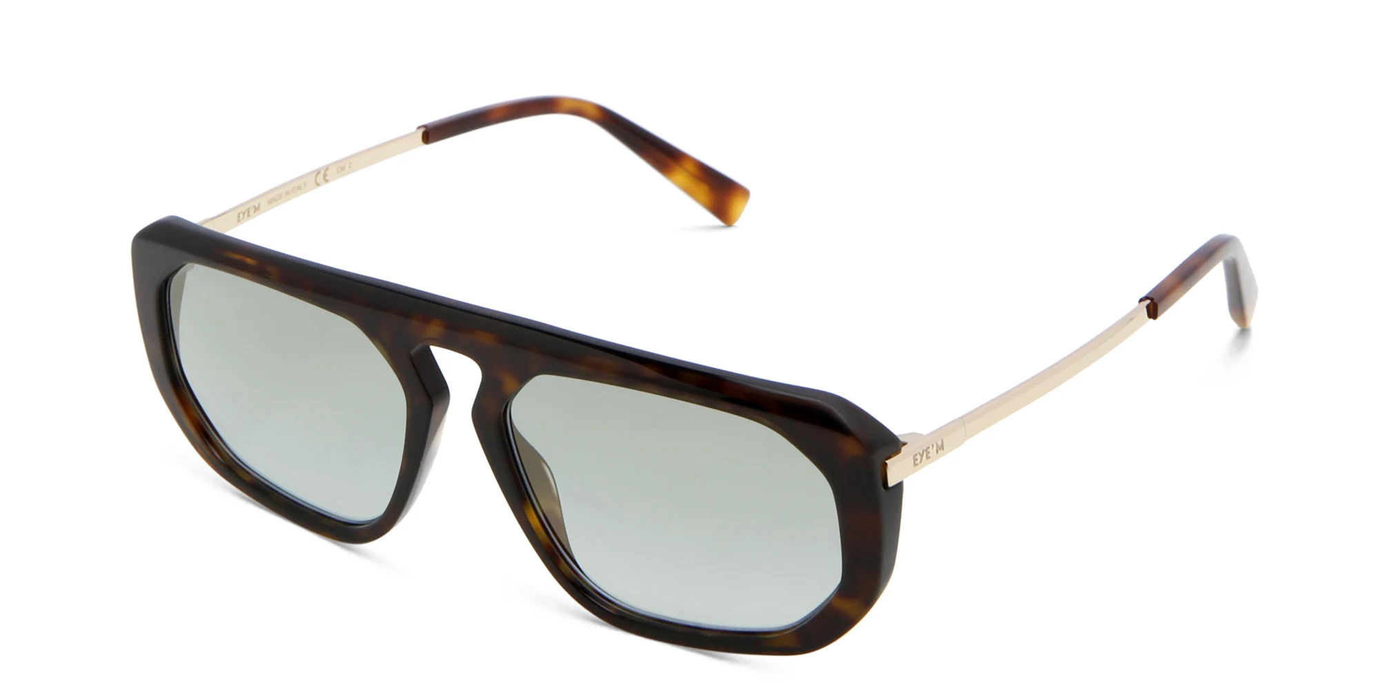 Shop EYE'M Irregular Sunglasses in Havana online.