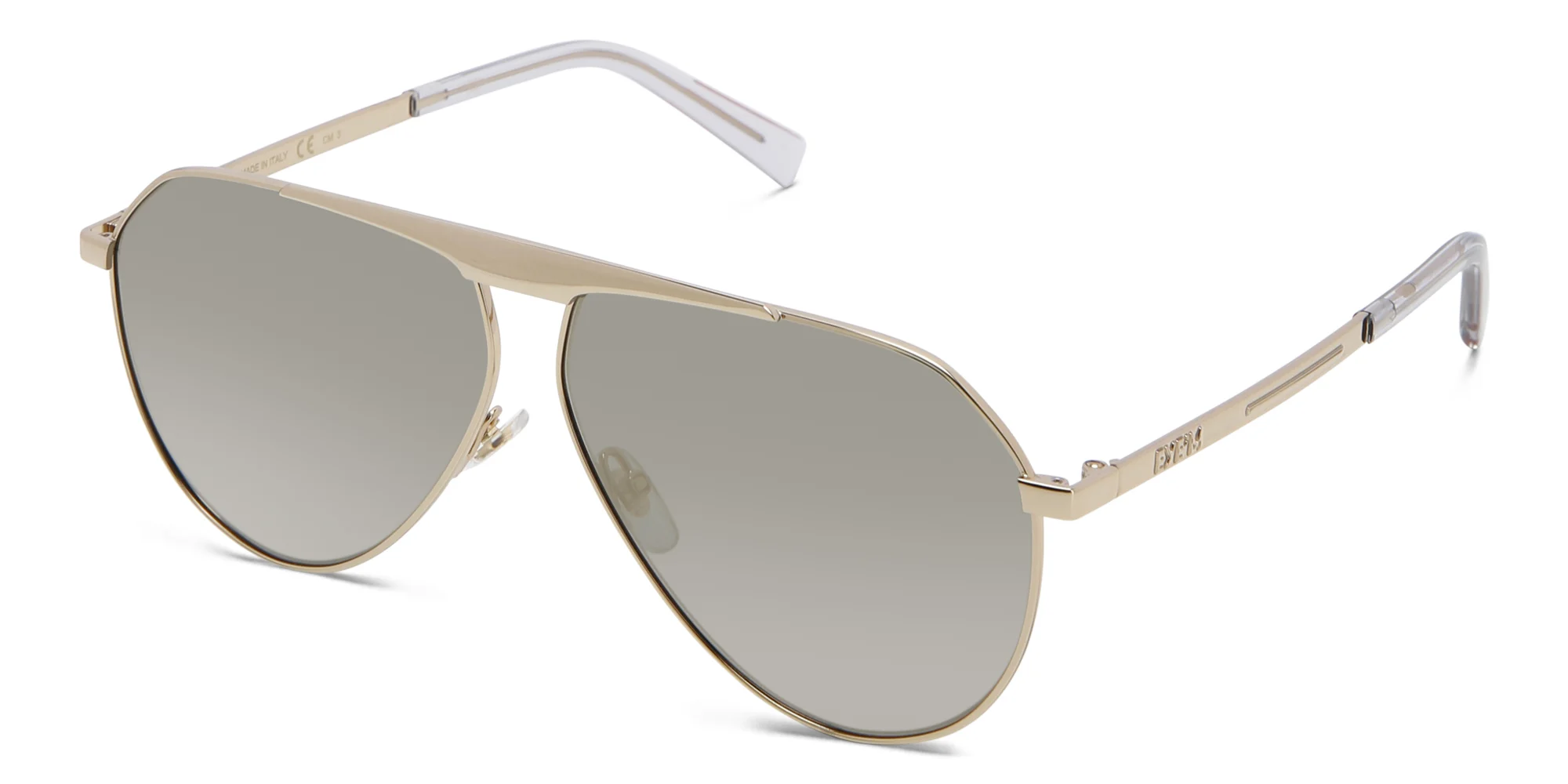 Shop EYE'M Aviator Sunglasses in Gold online.