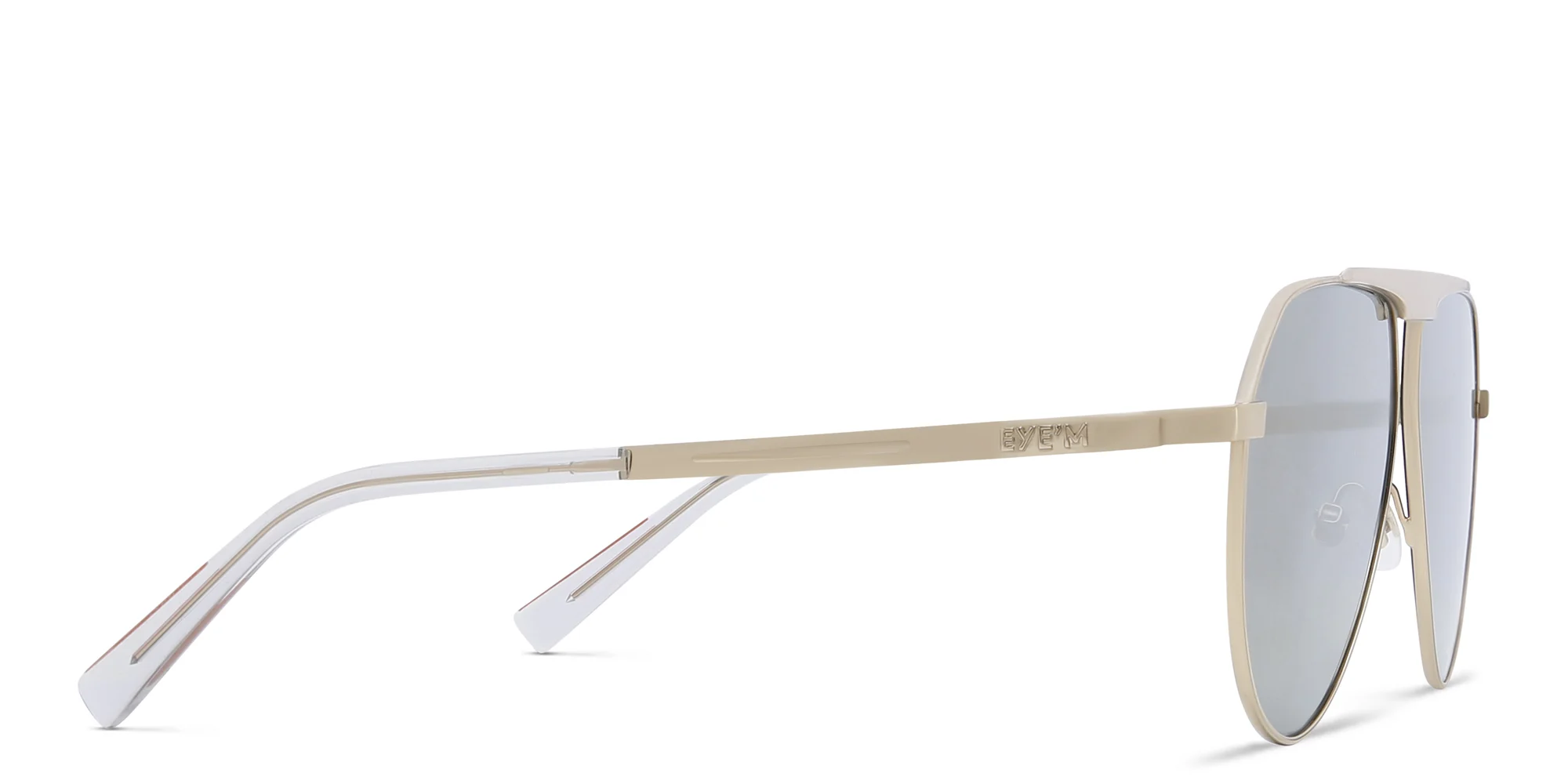 Shop EYE'M Aviator Sunglasses in Gold online.