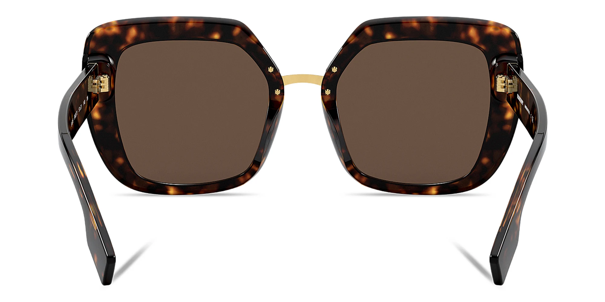 Shop BURBERRY Square Sunglasses in Dark Havana online.