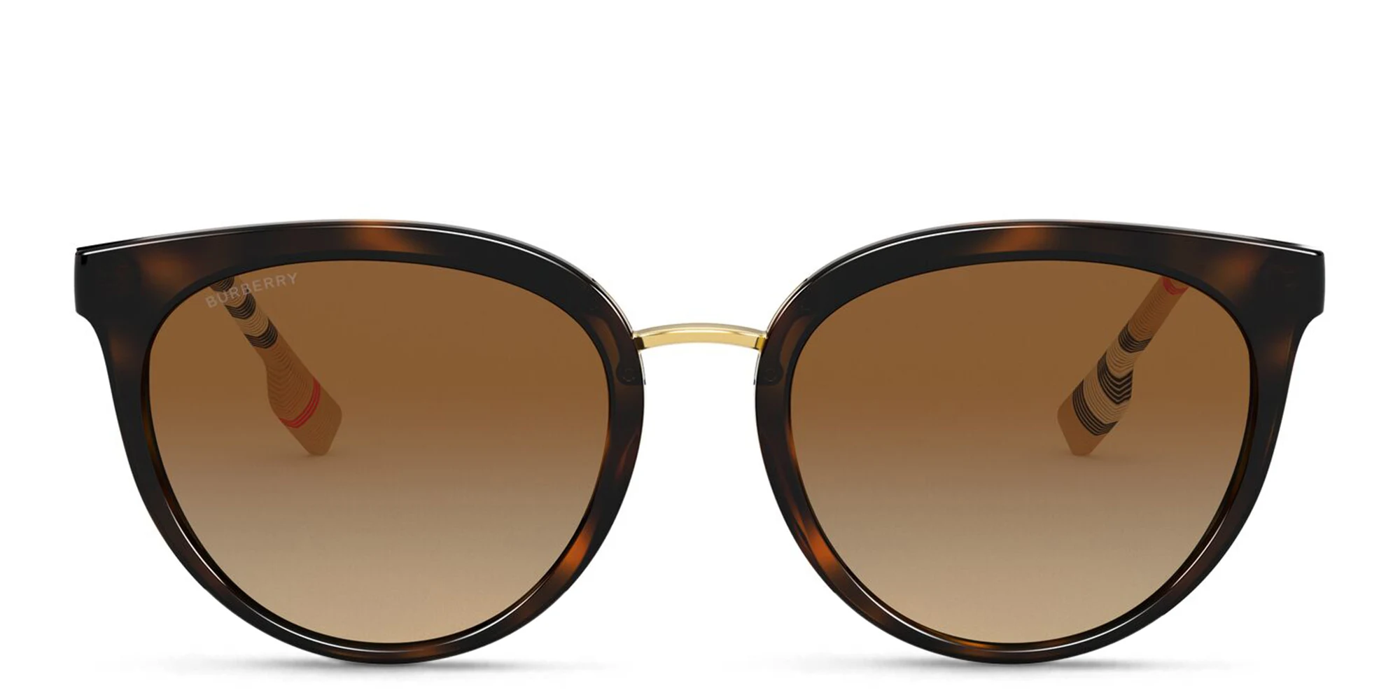 Shop BURBERRY Panthos Sunglasses in Dark Havana online.