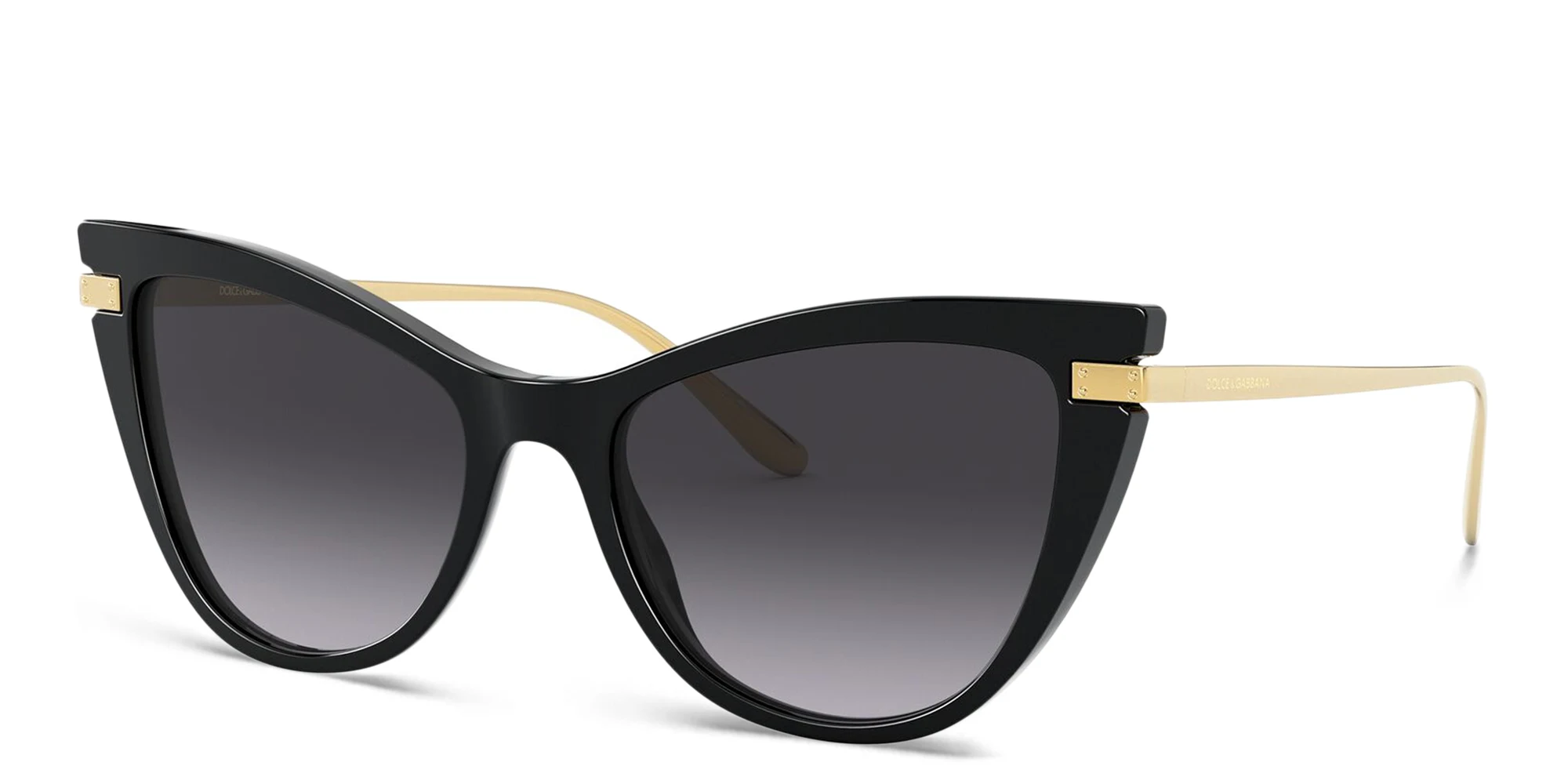 Shop Dolce & Gabbana Cat Eye Sunglasses in Black online.