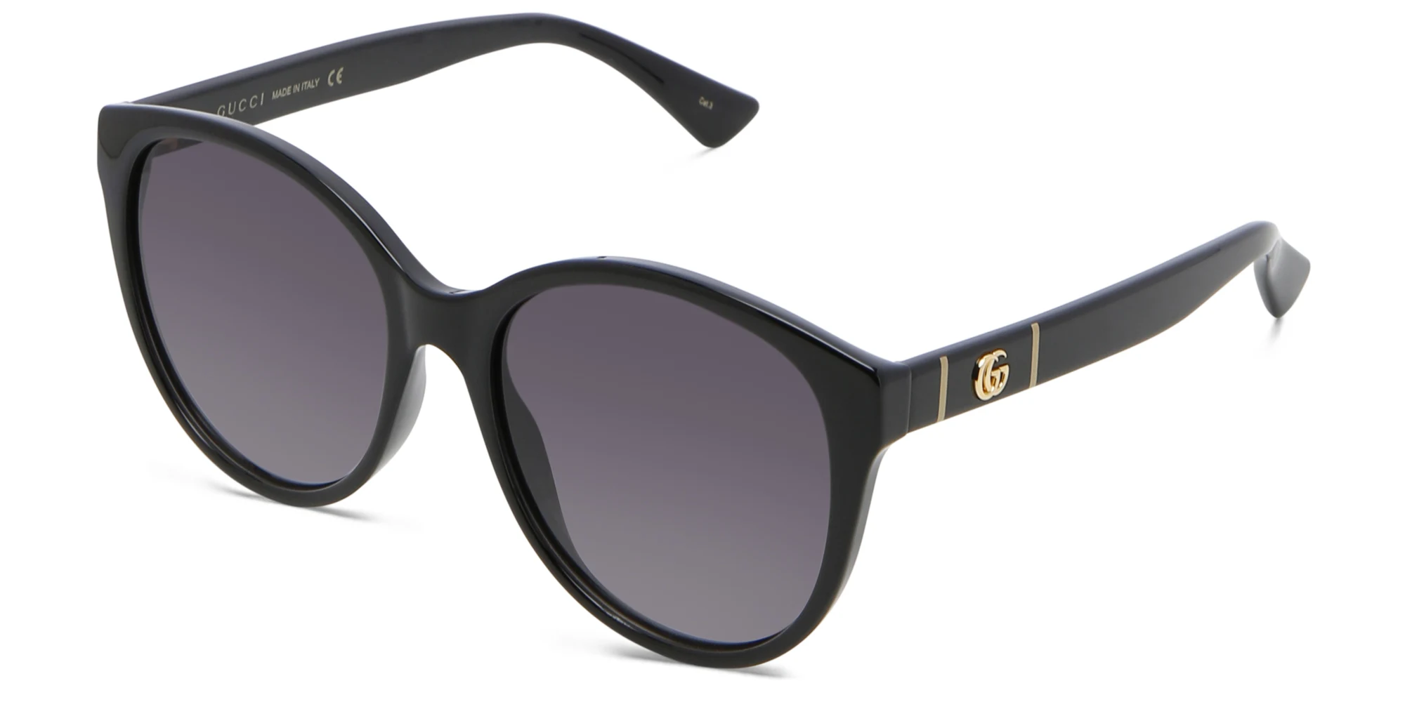 Shop GUCCI Cat Eye Sunglasses in Black online.