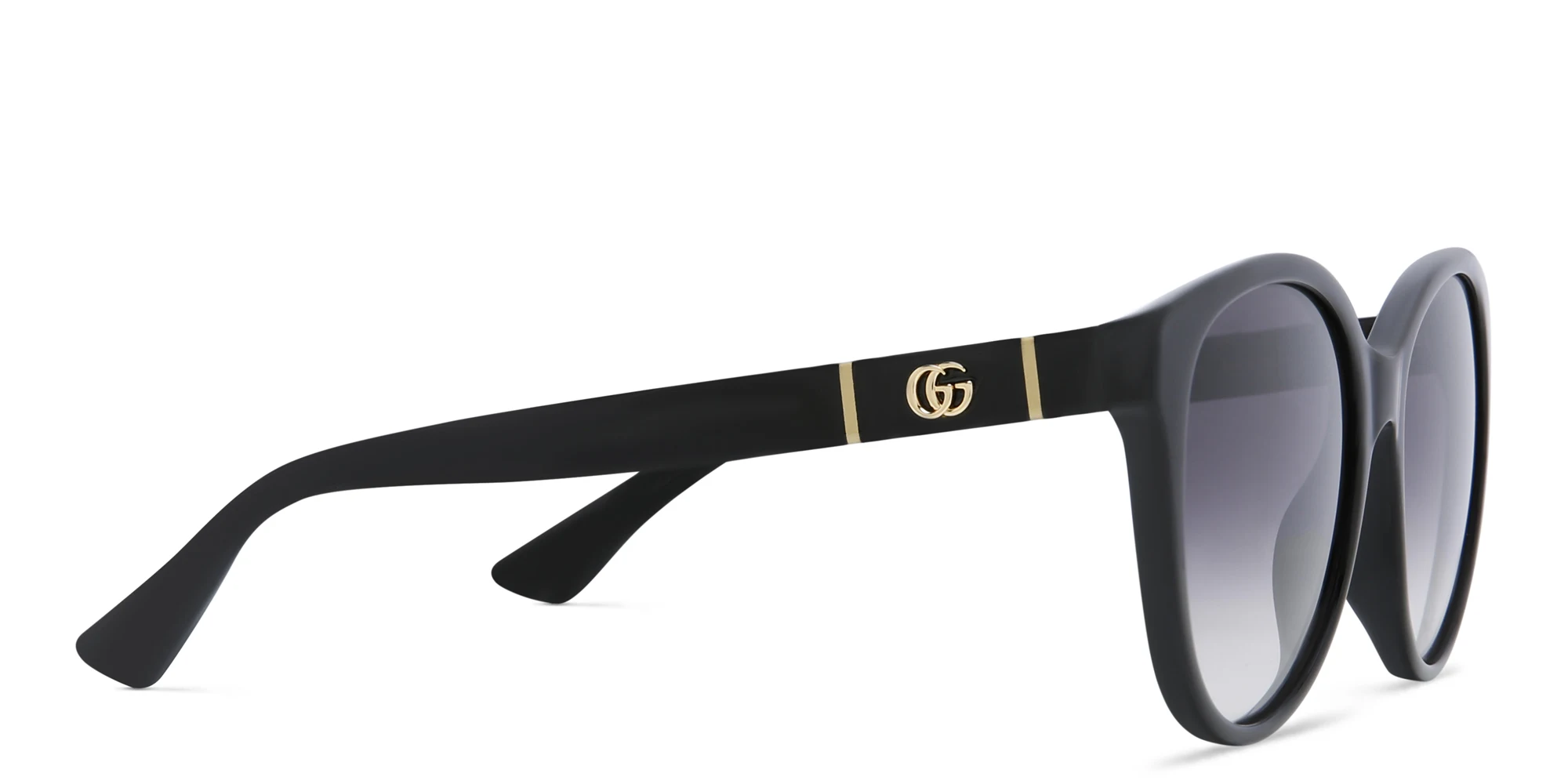 Shop GUCCI Cat Eye Sunglasses in Black online.