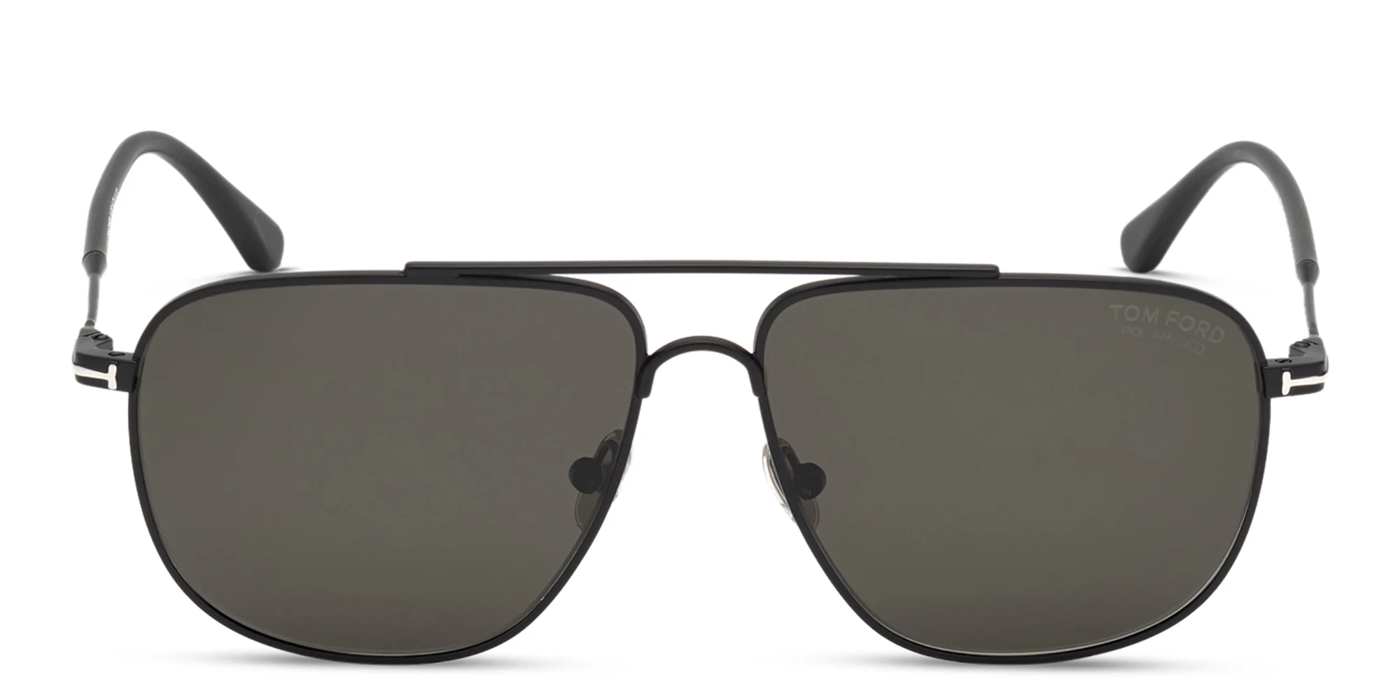 Shop TOM FORD Aviator Sunglasses in Matte Black online.