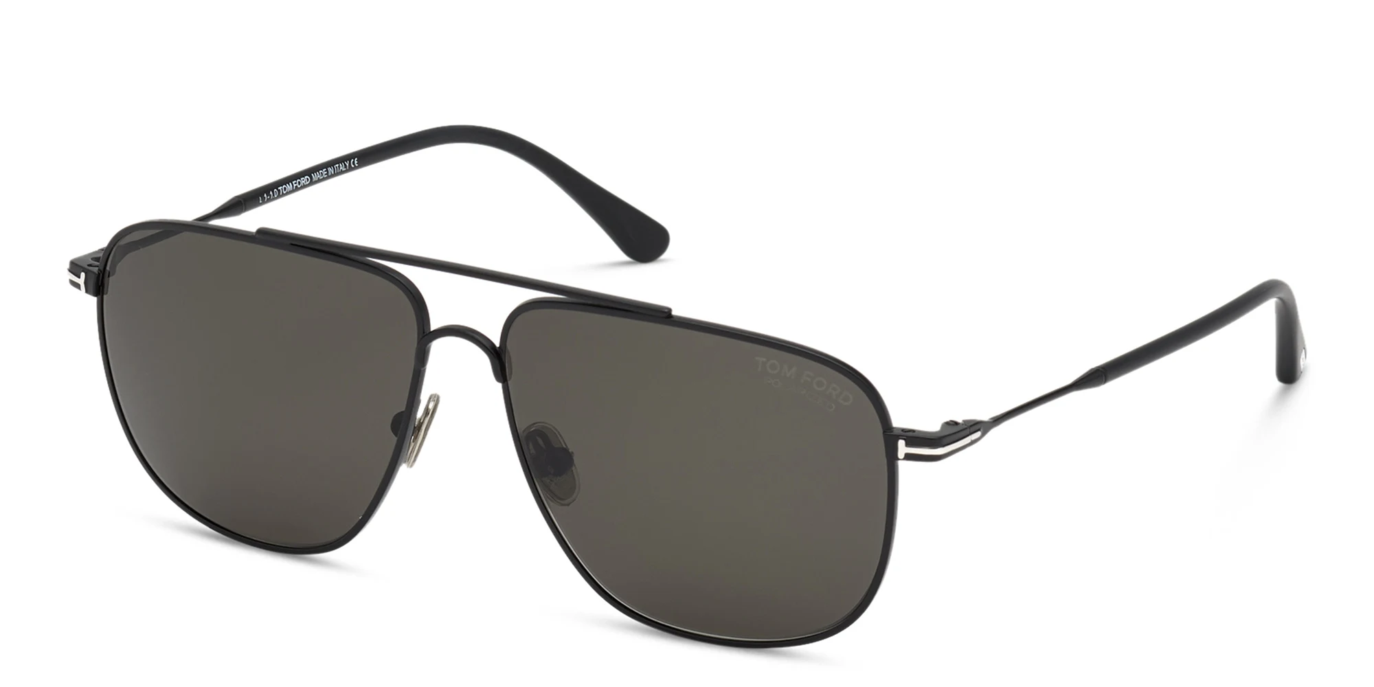 Shop TOM FORD Aviator Sunglasses in Matte Black online.