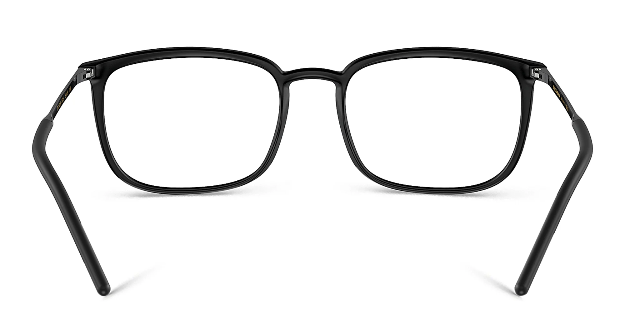 Shop Dolce & Gabbana Wide Rectangle Eyeglasses in Black online.