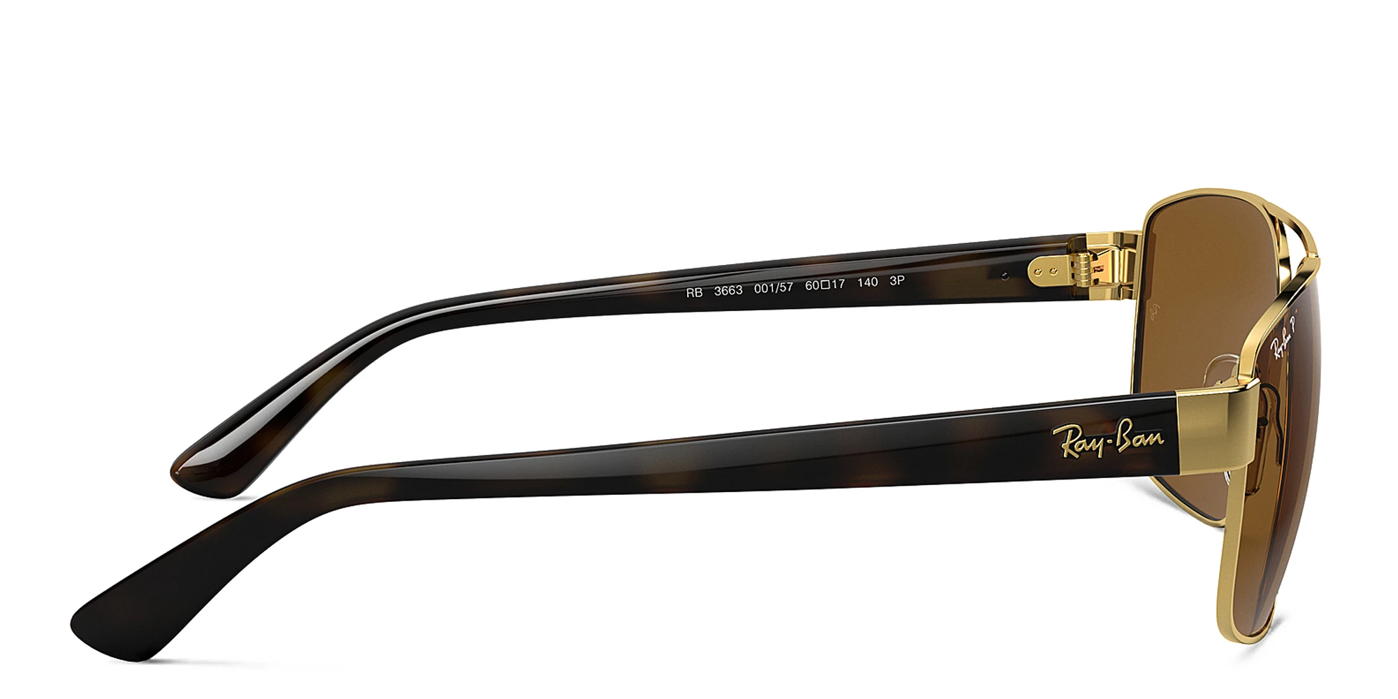 تسوق نظارات شمسية غير منتظمة راي بان بلون ذهبي أونلاين.