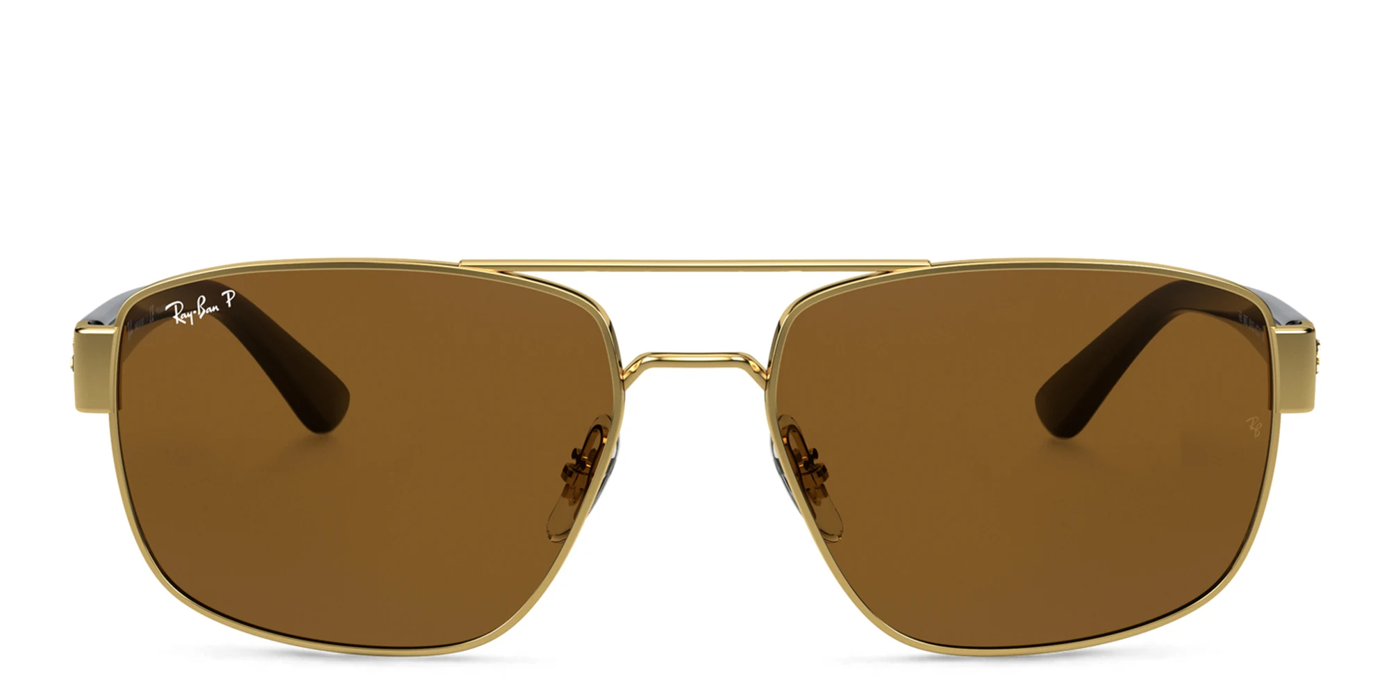Shop Ray-Ban Irregular Sunglasses in Gold online.