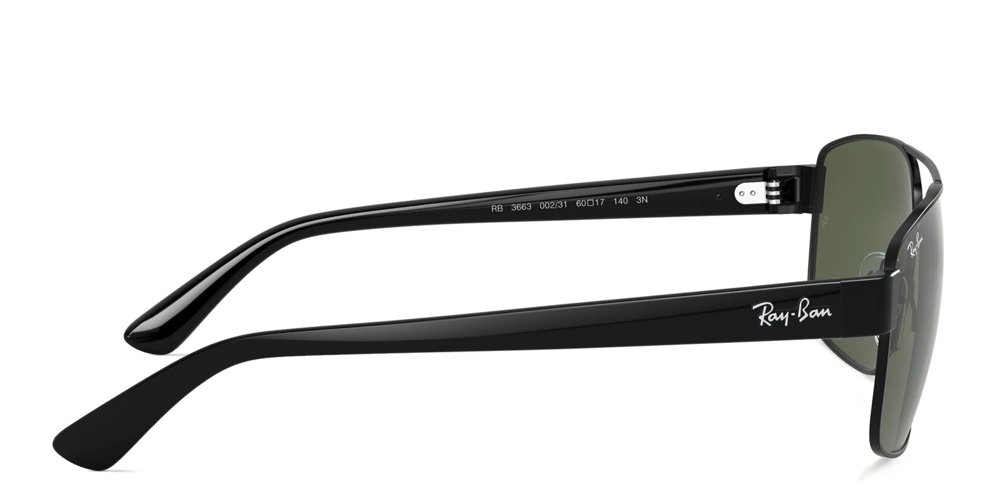 Shop Ray-Ban Wide Irregular Sunglasses in Black online.