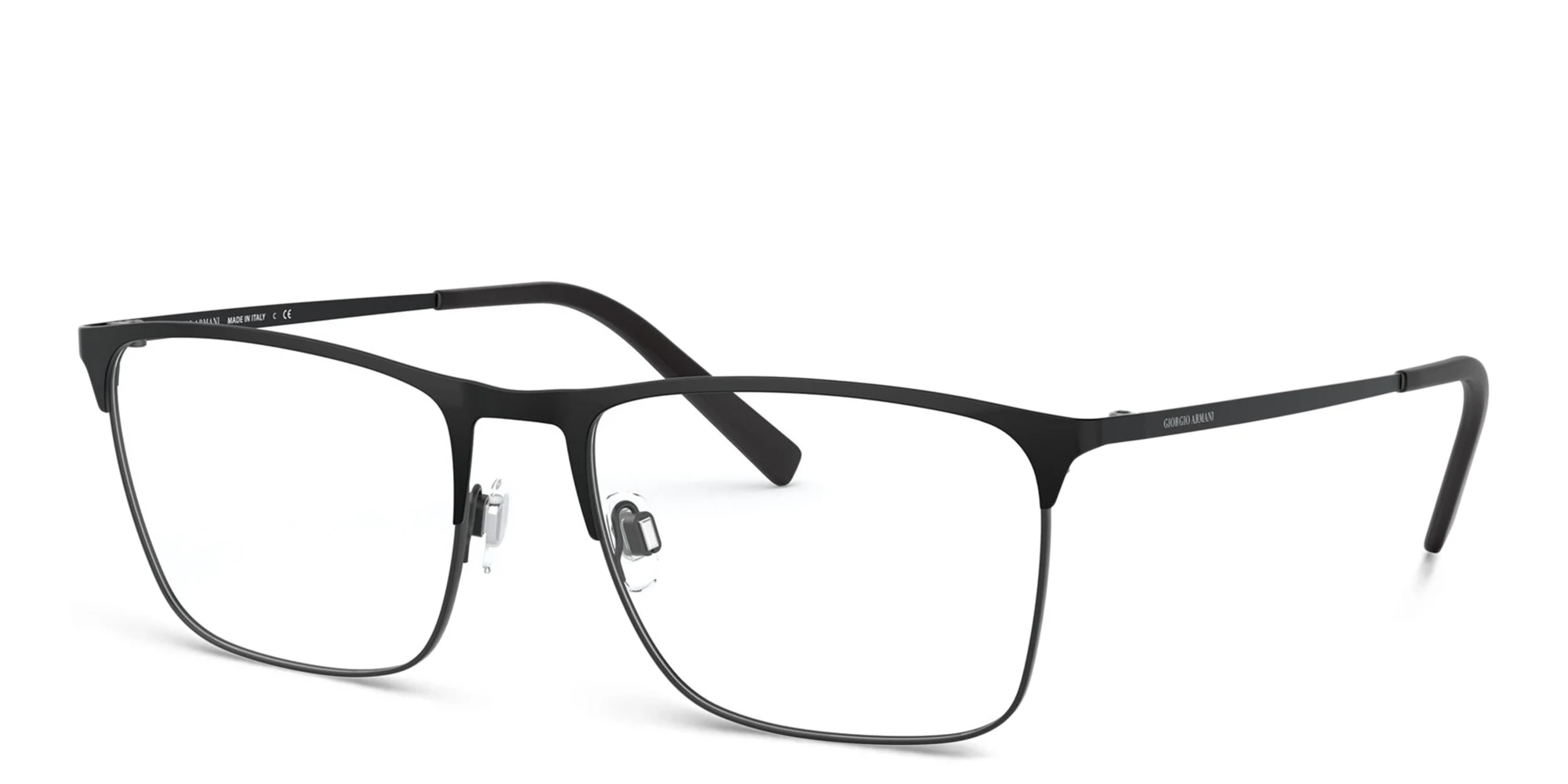 تسوق نظارة طبية مستطيلة جورجو أرماني بلون Matte Black أونلاين.