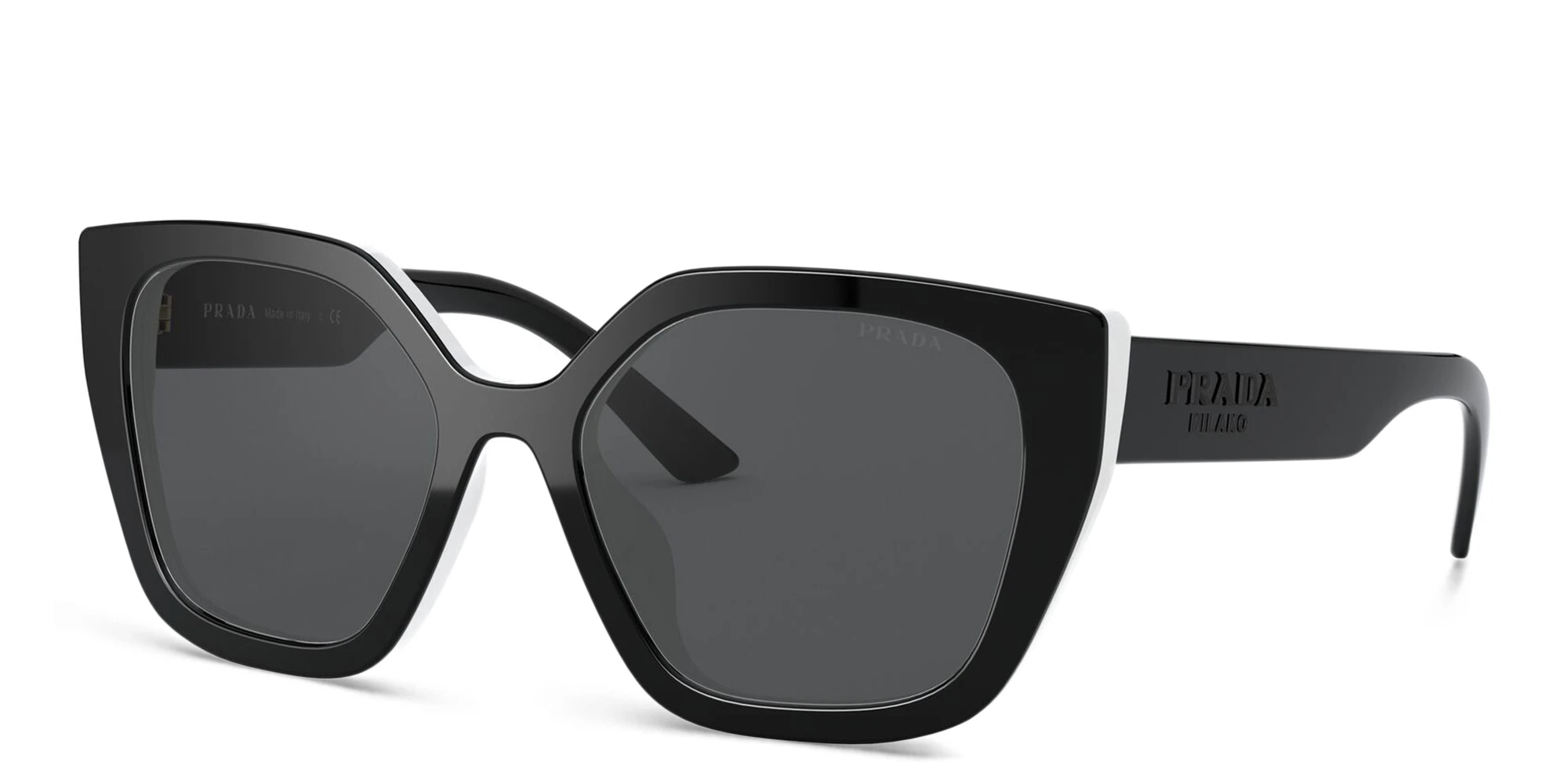Shop PRADA Cat Eye Sunglasses in Black online.