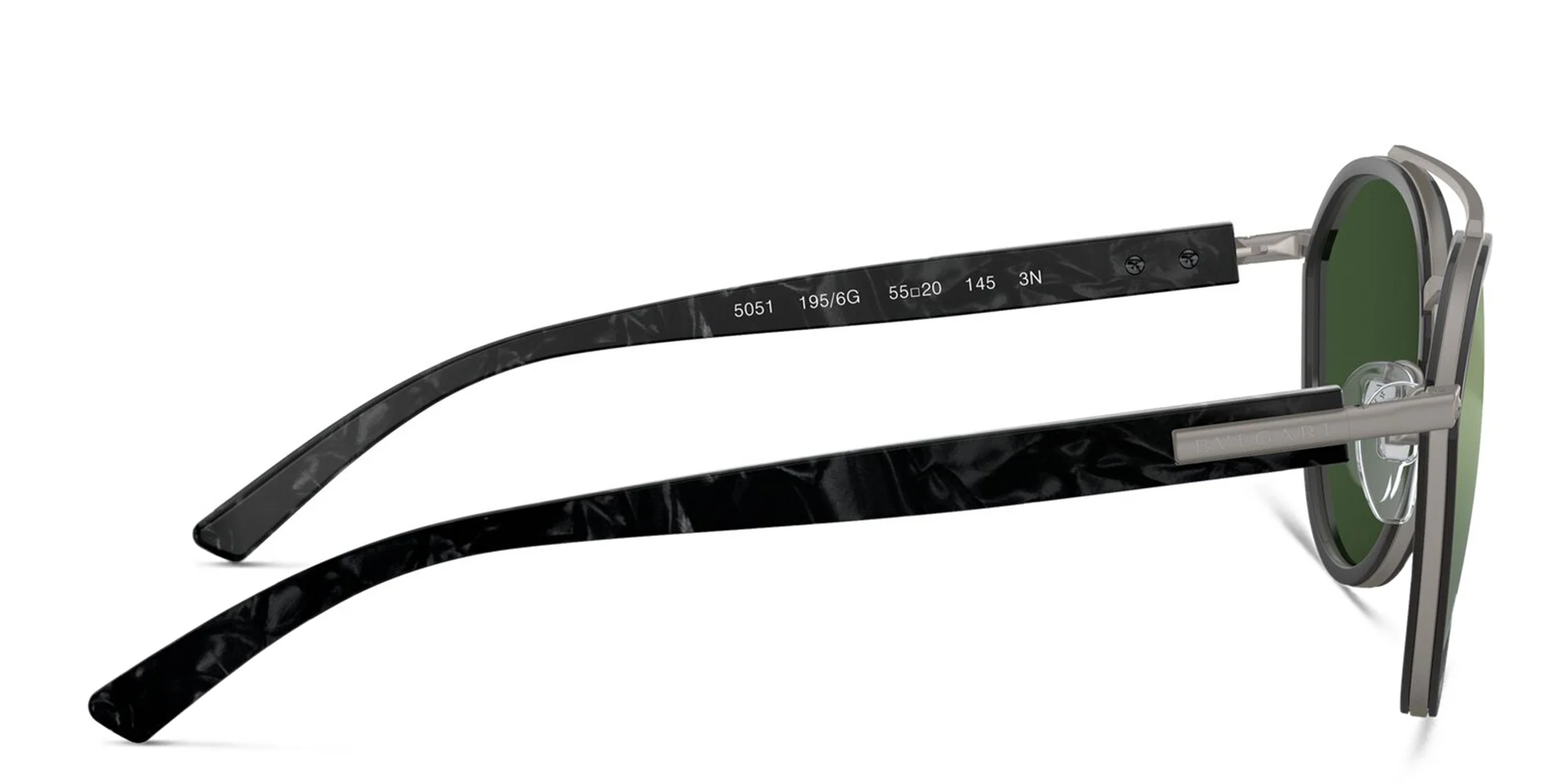 Shop BVLGARI Round Sunglasses in Grey online.