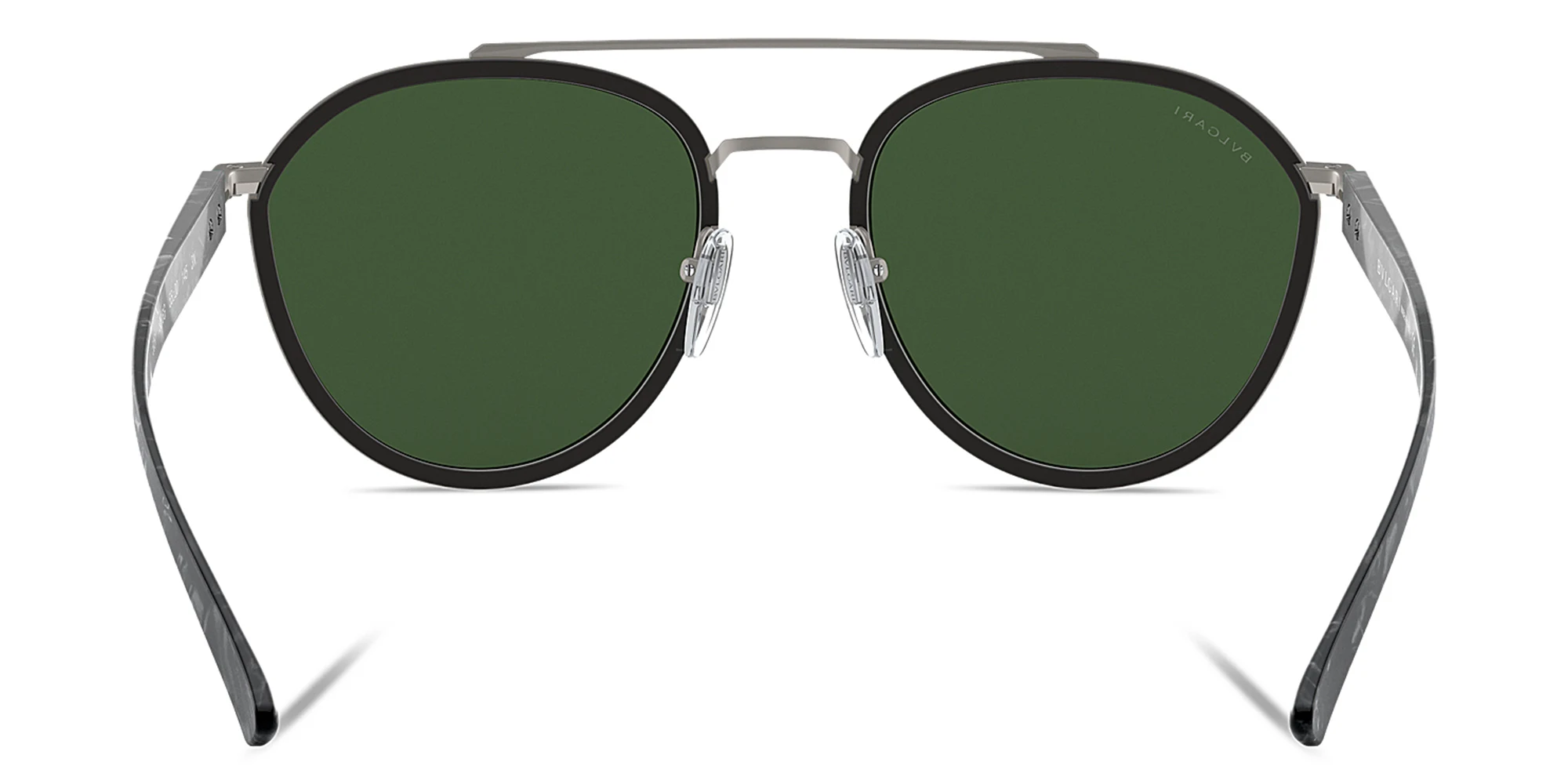 Shop BVLGARI Round Sunglasses in Grey online.