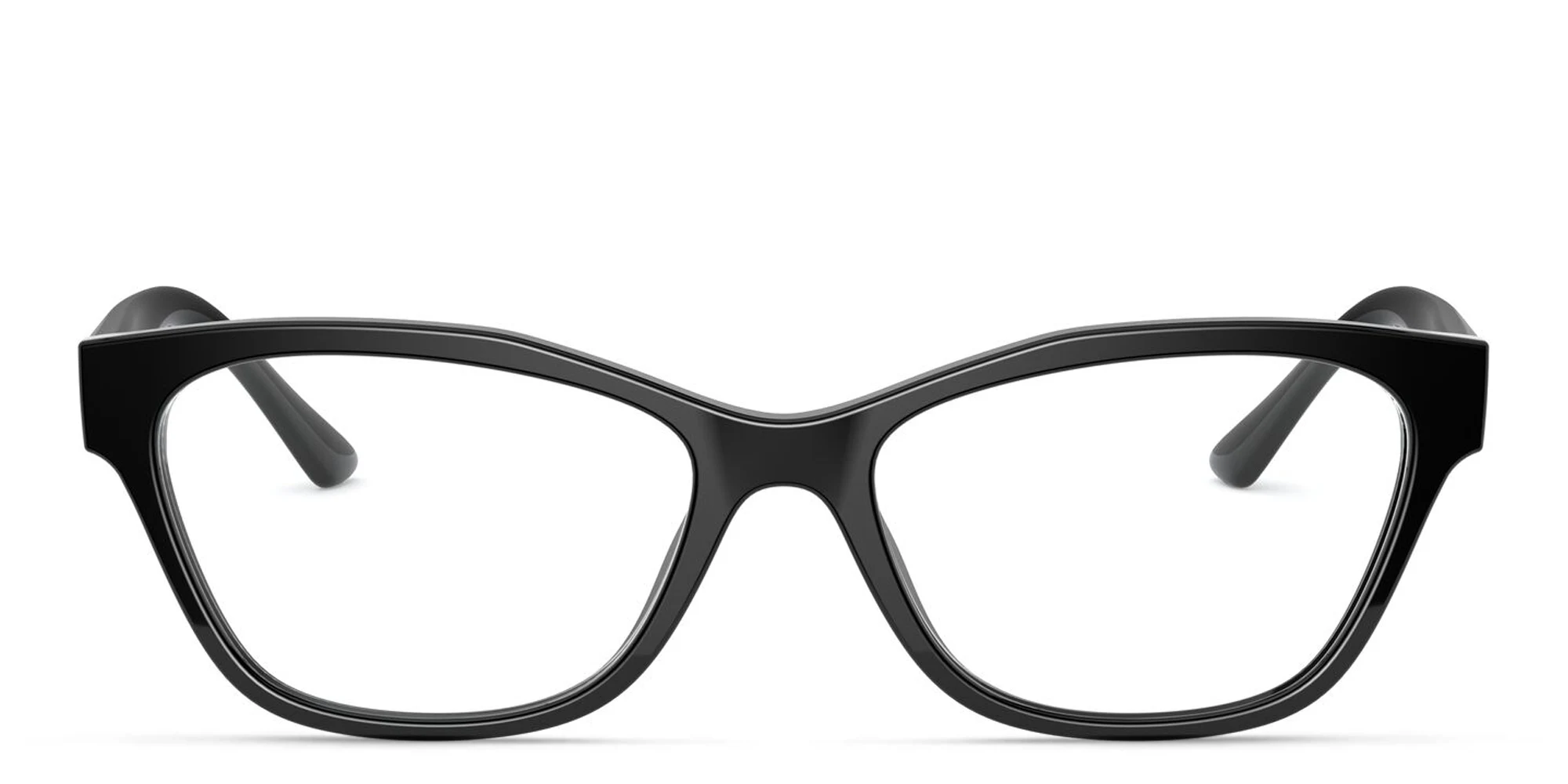 Shop PRADA Rectangle Eyeglasses in Black online.