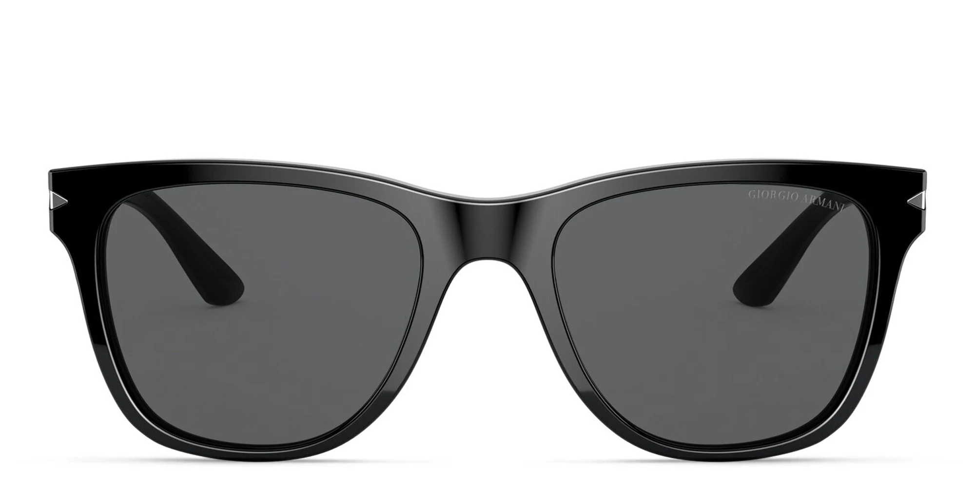 Shop GIORGIO ARMANI Square Sunglasses in Black online.