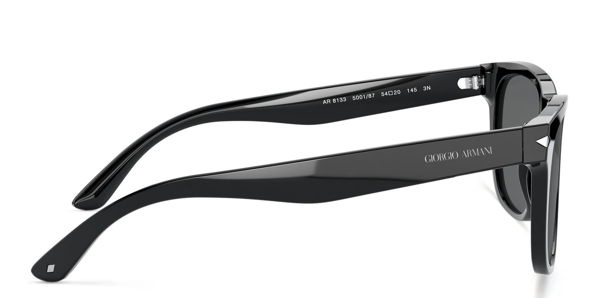 Shop GIORGIO ARMANI Square Sunglasses in Black online.
