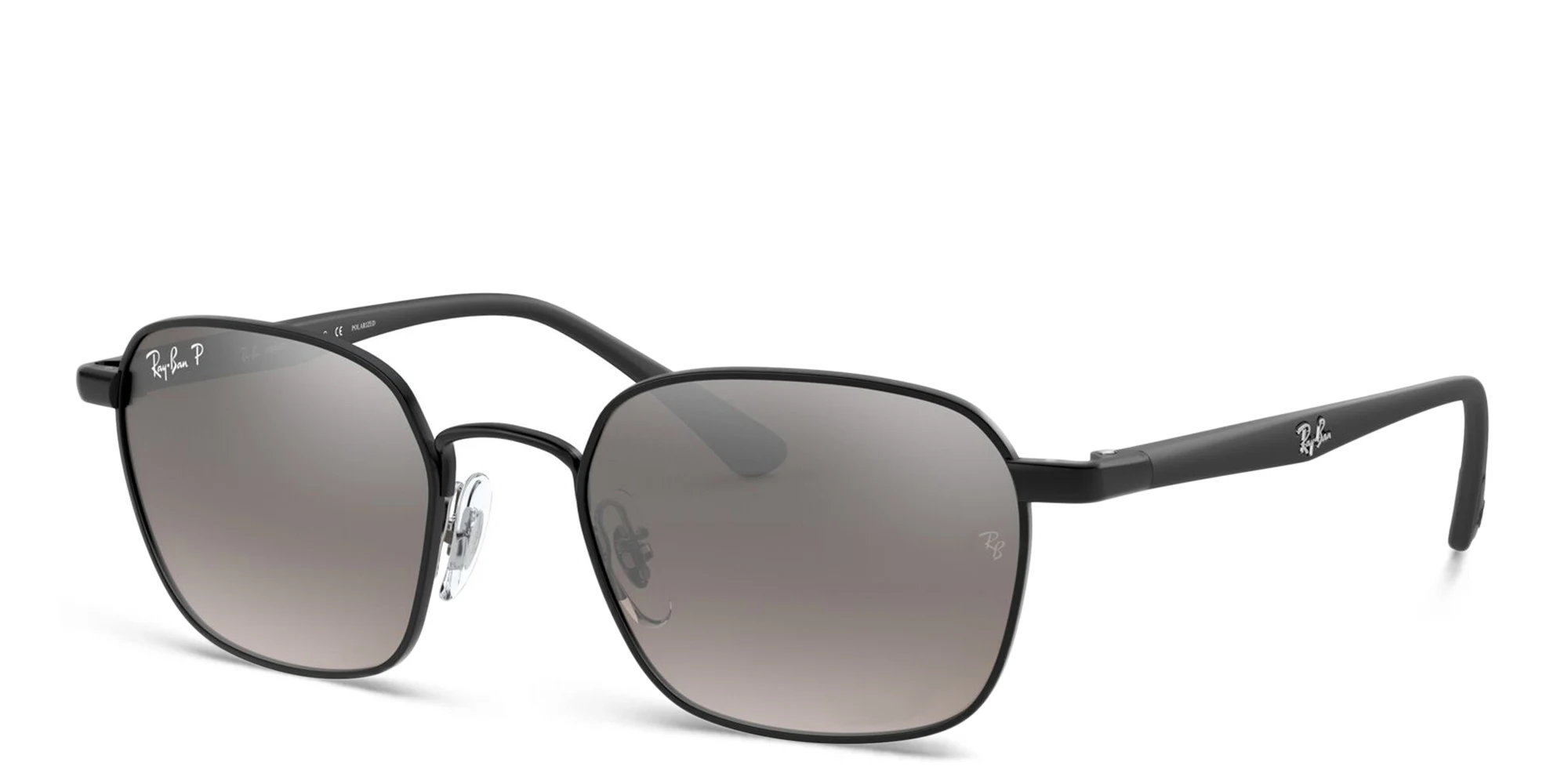 Shop Ray-Ban Square Sunglasses in Black online.