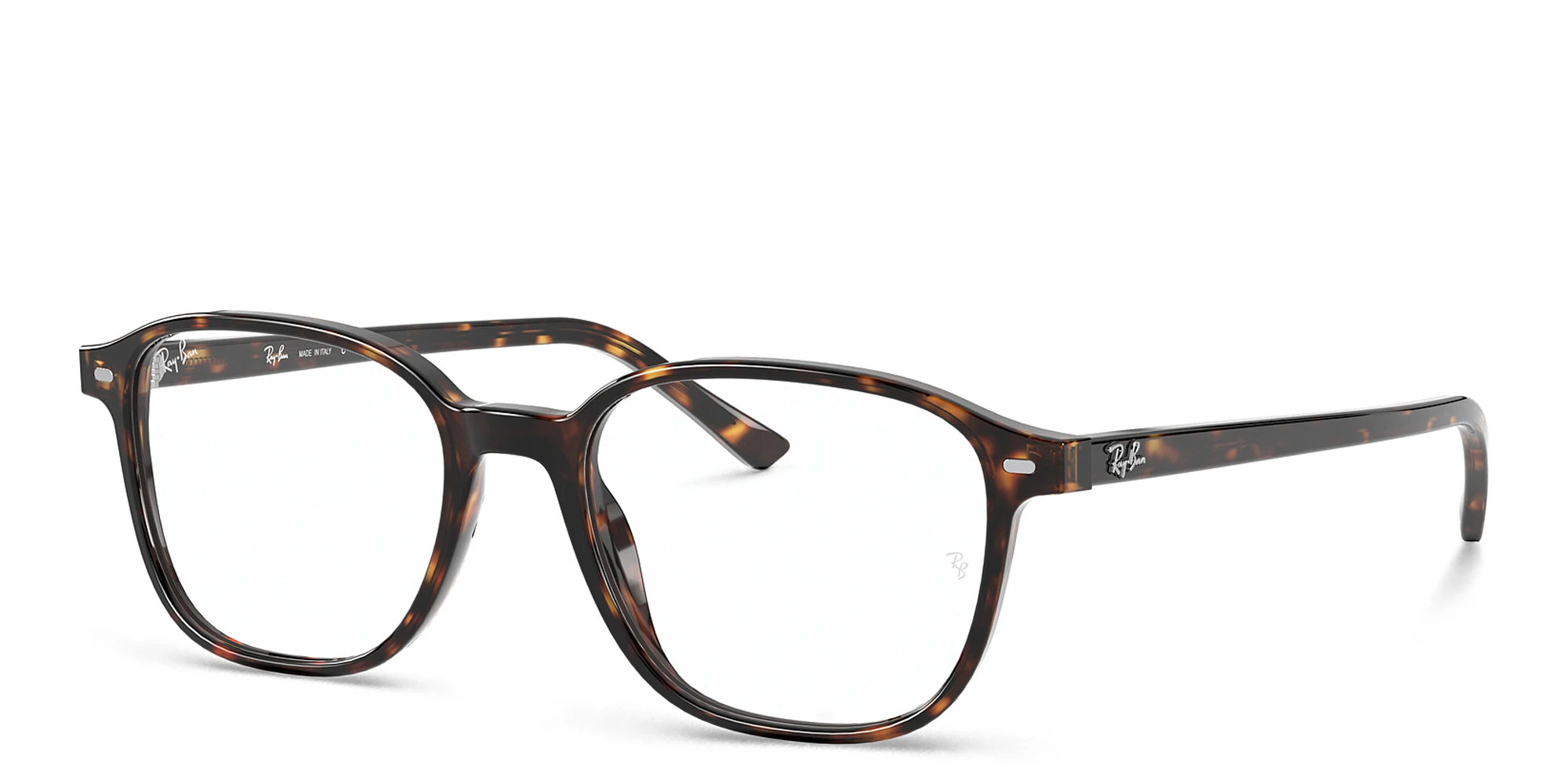 Shop Ray-Ban Leonard Optics Unisex Square Eyeglasses in Havana online.