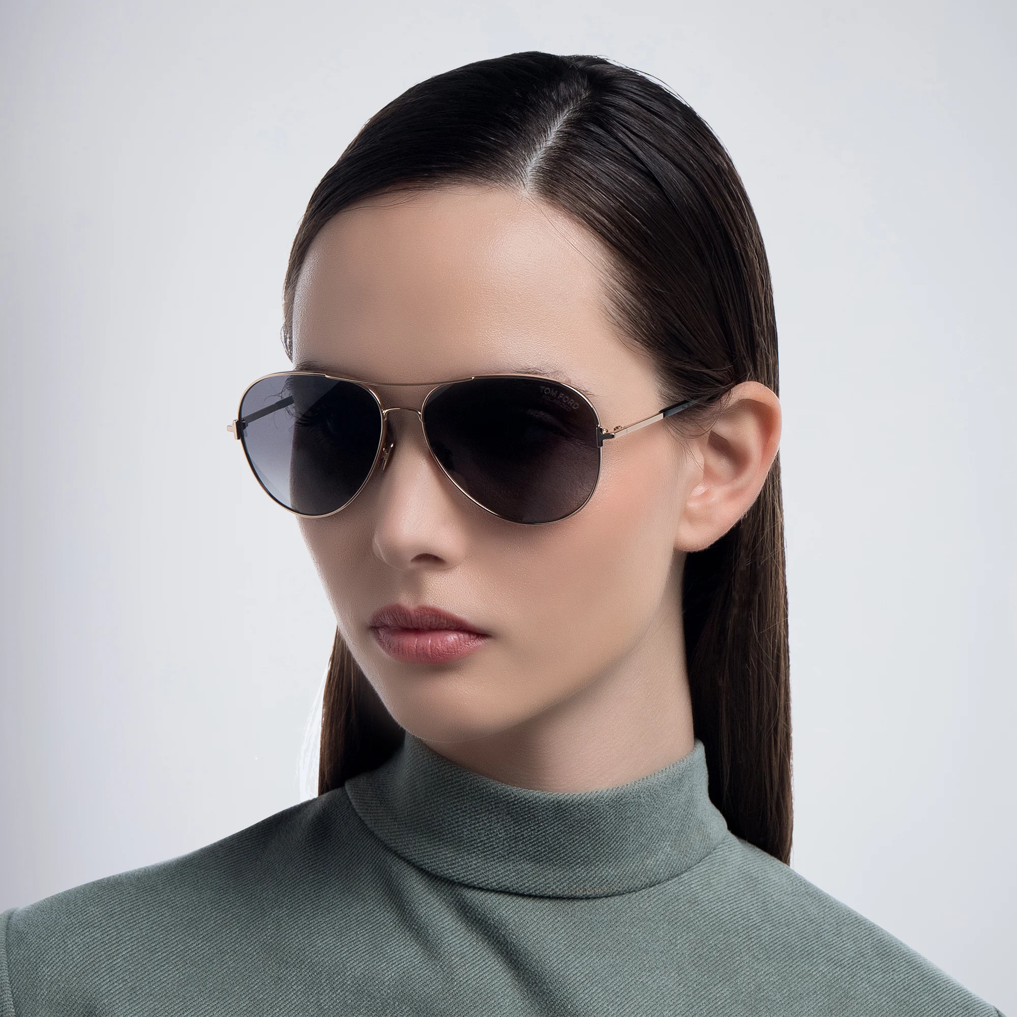 Shop TOM FORD Unisex Aviator Sunglasses in Rose Gold online.