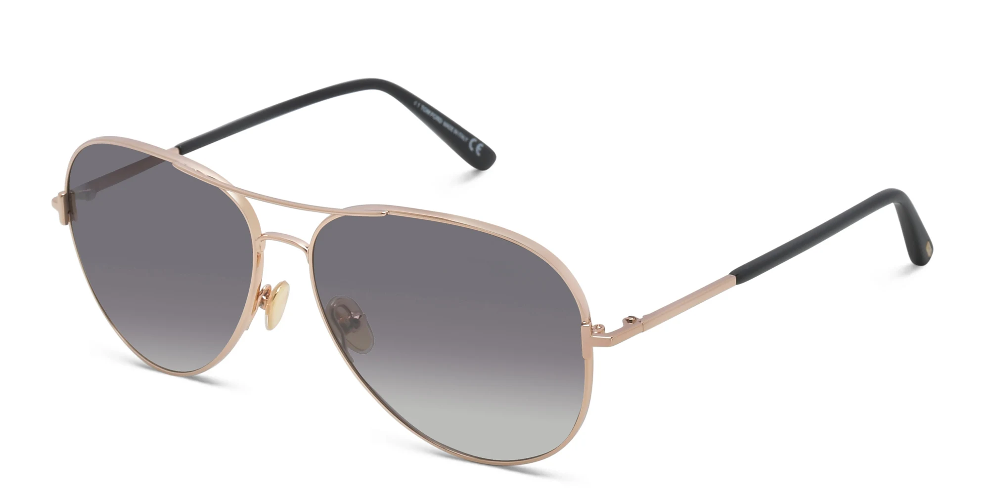 Shop TOM FORD Unisex Aviator Sunglasses in Rose Gold online.