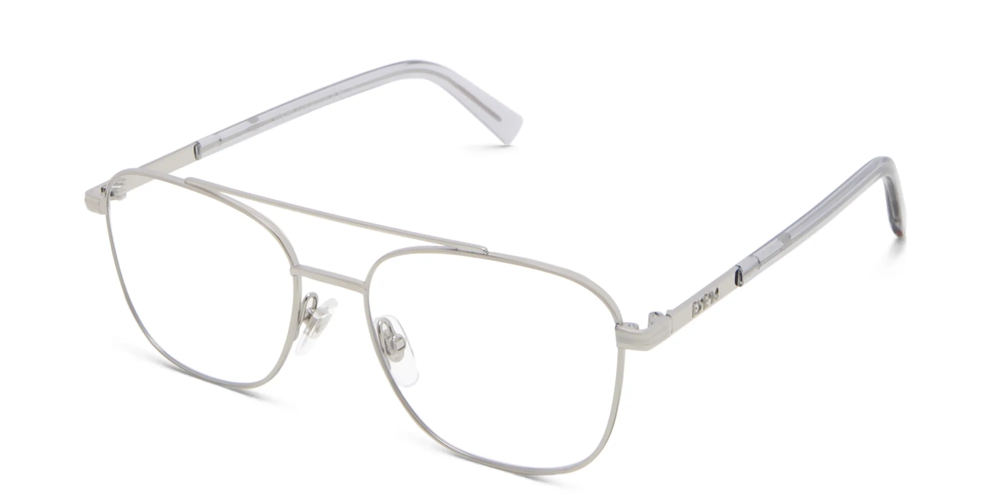 Shop EYE'M Square Eyeglasses in Silver online.
