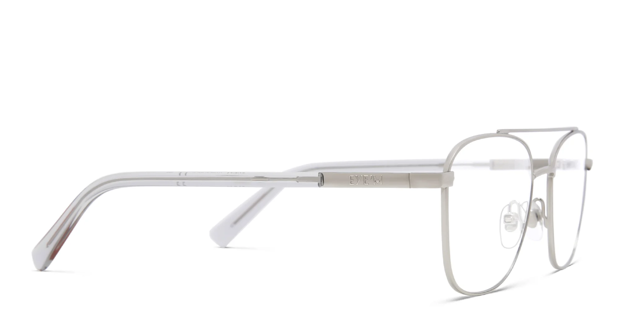 Shop EYE'M Square Eyeglasses in Silver online.