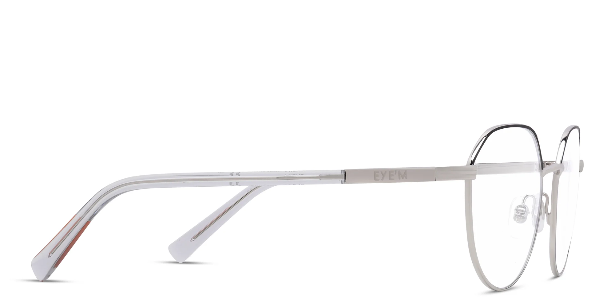 Shop EYE'M Round Eyeglasses in Silver online.