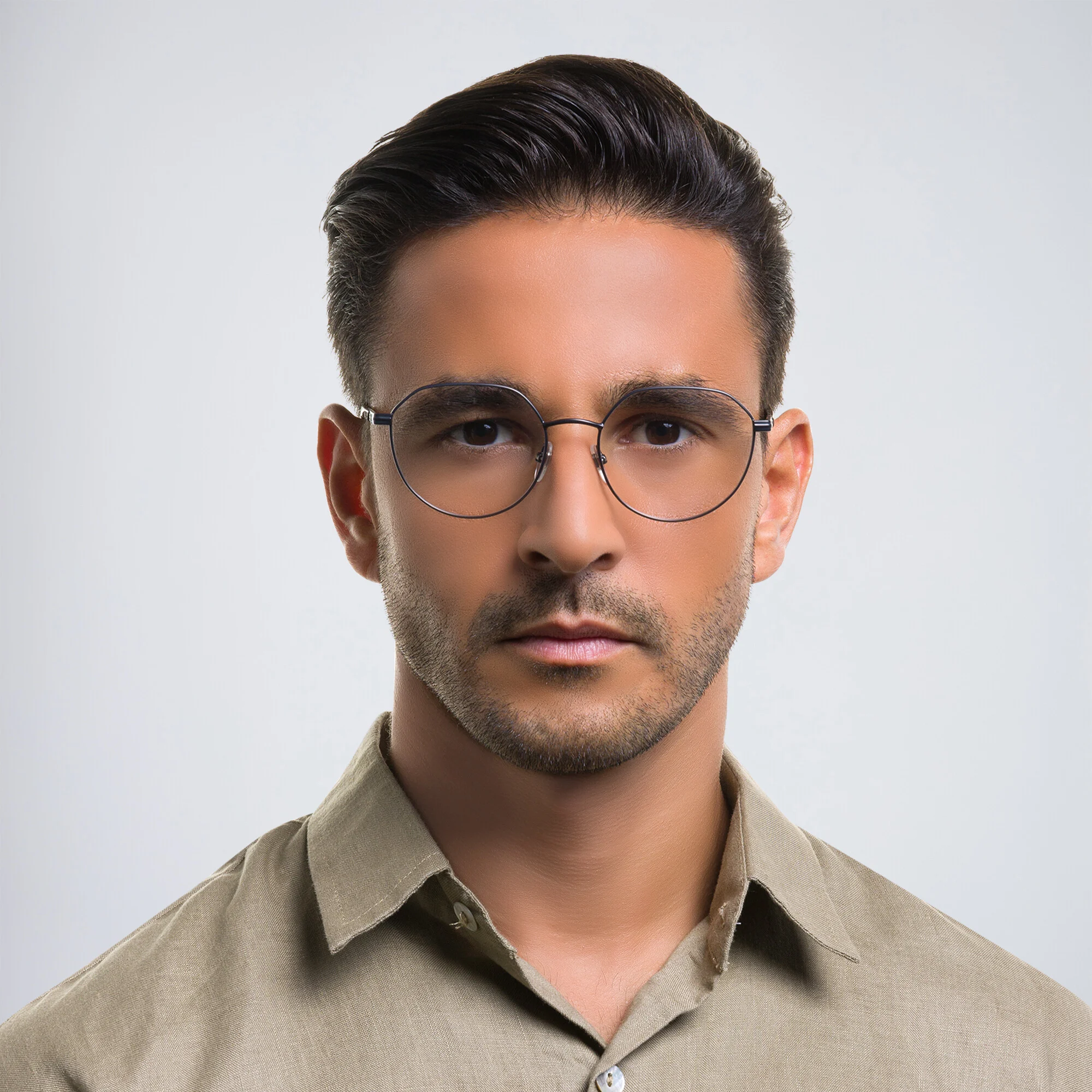 تسوق نظارة طبية دائرية EYE'M بلون Gunmetal أونلاين.