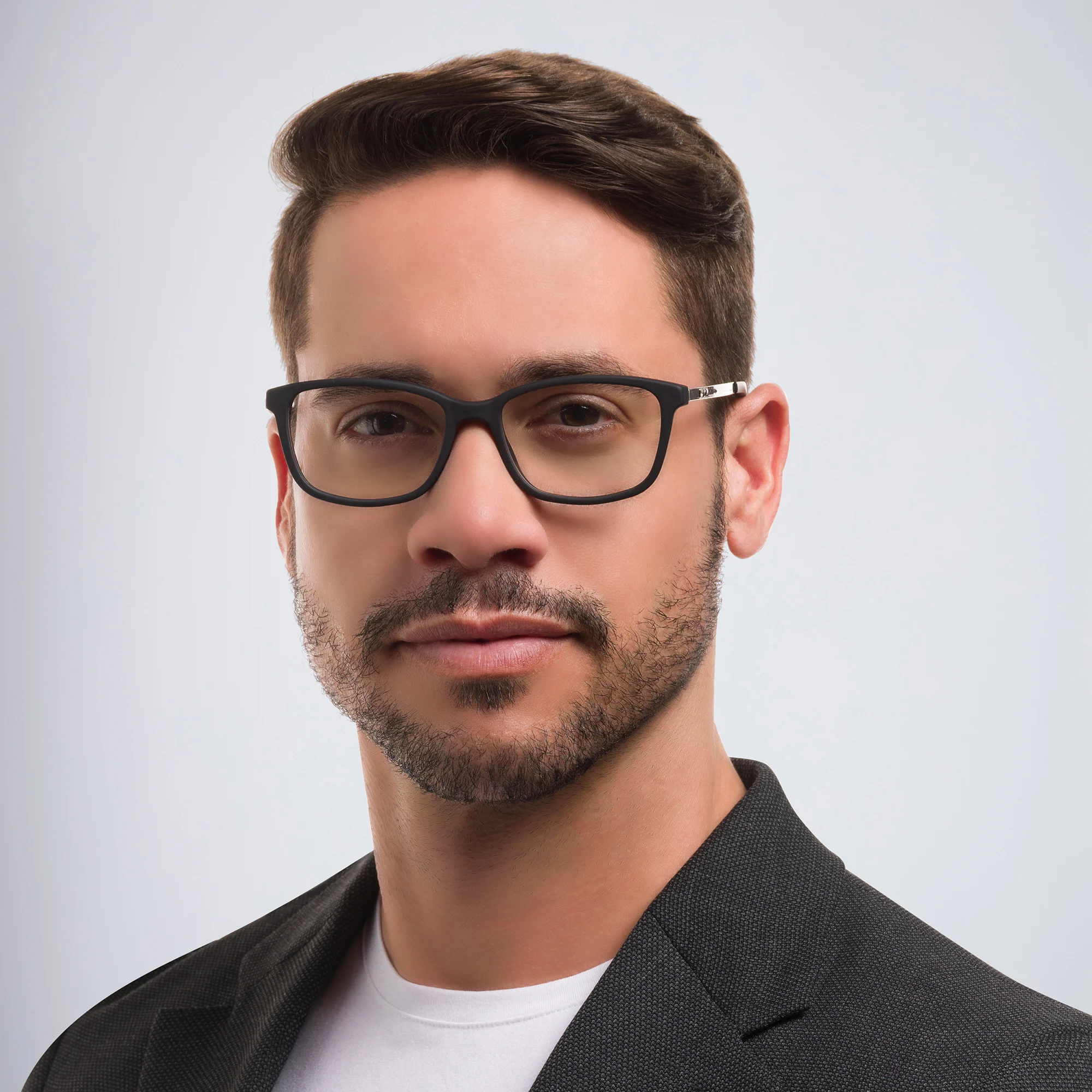 Shop EYE'M Rectangle Eyeglasses in Black online.