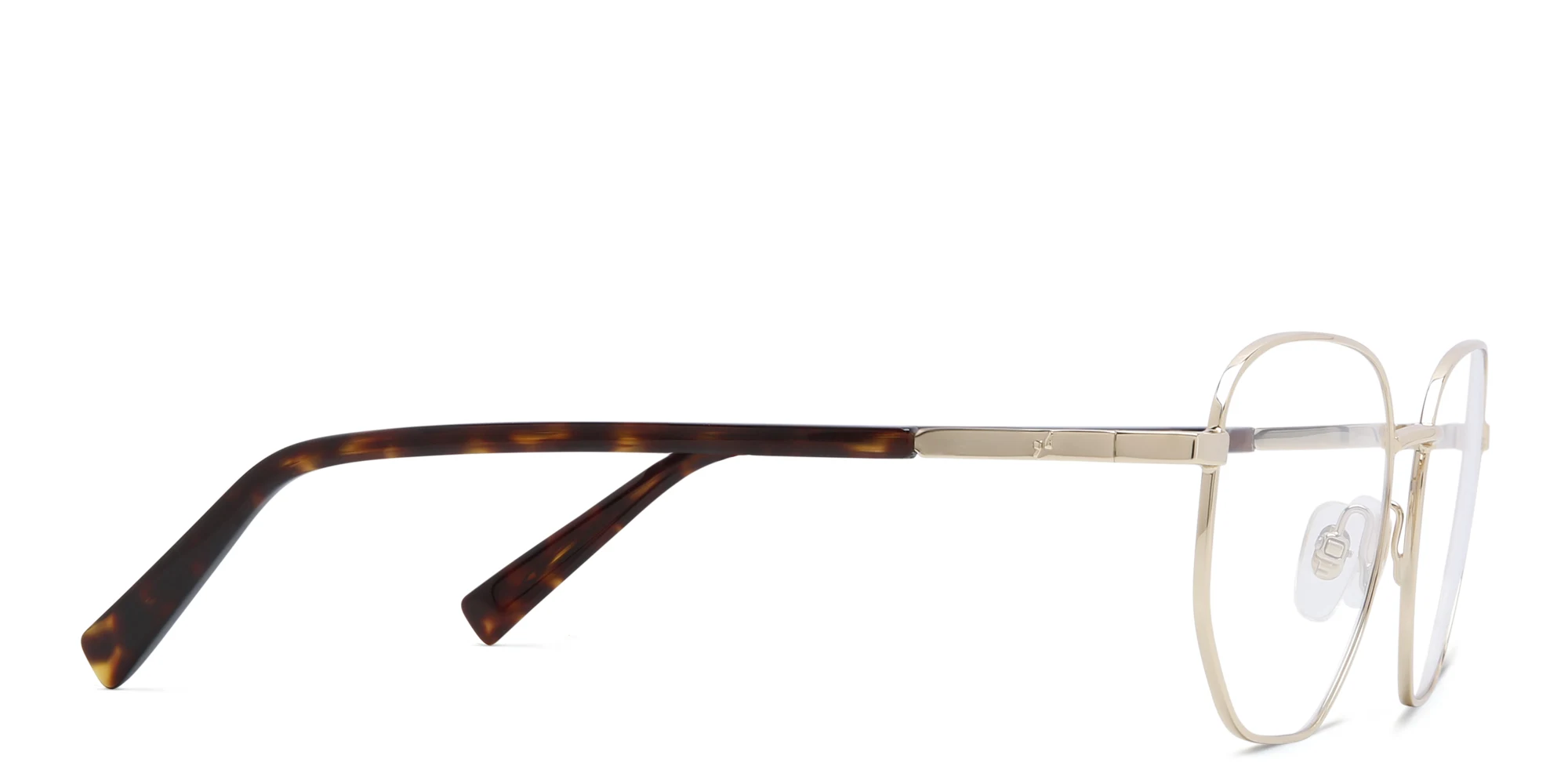 Shop EYE'M Irregular Eyeglasses in Gold online.