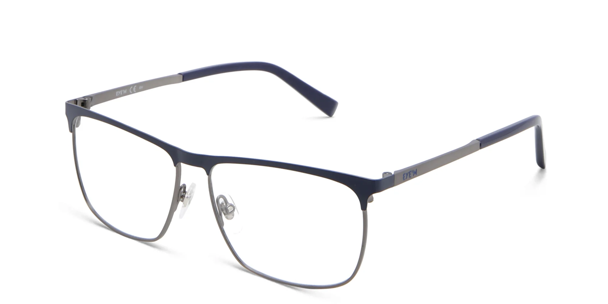 Shop EYE'M Wide Rectangle Eyeglasses in Blue online.