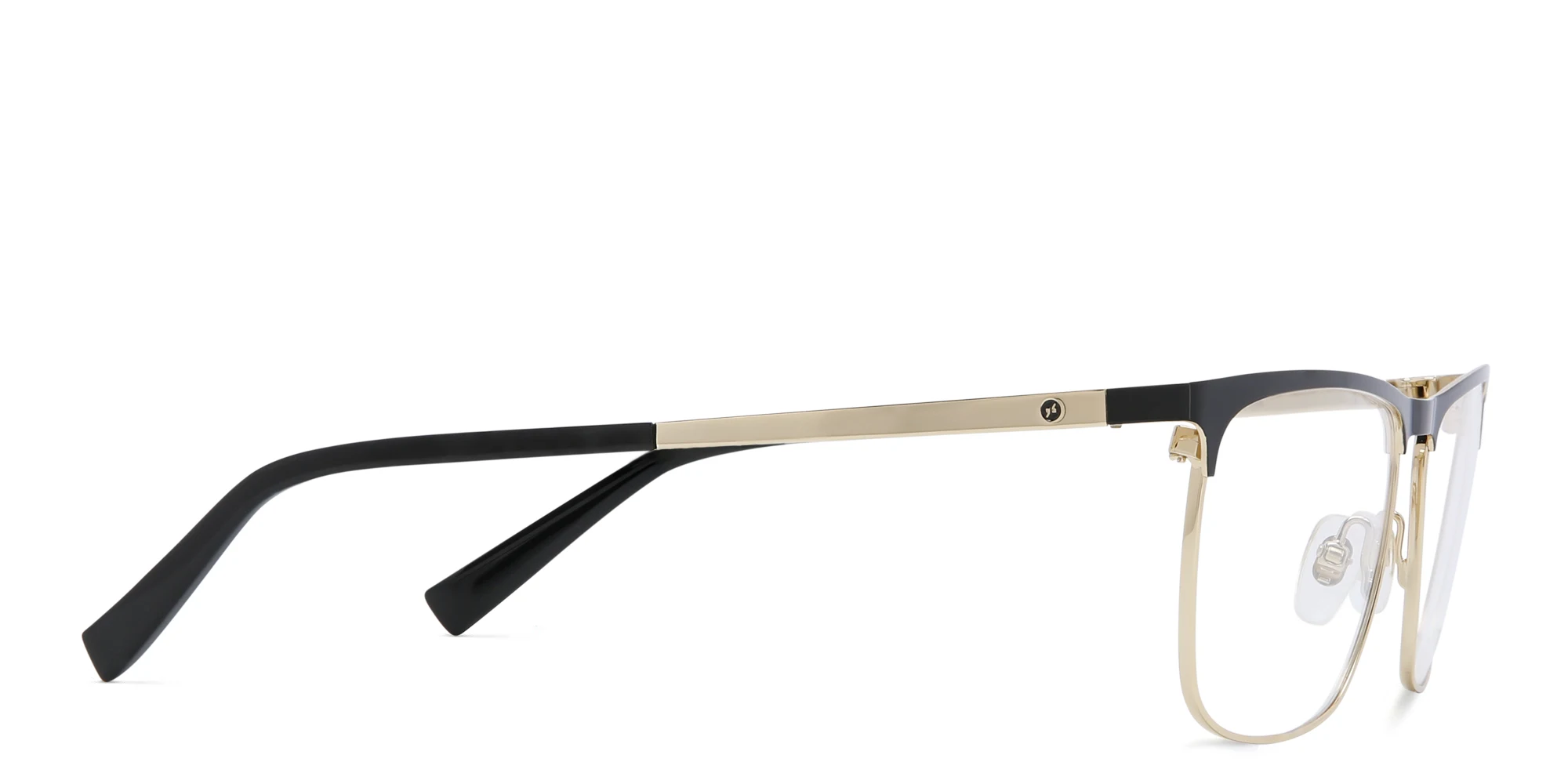 Shop EYE'M Wide Rectangle Eyeglasses in Black online.