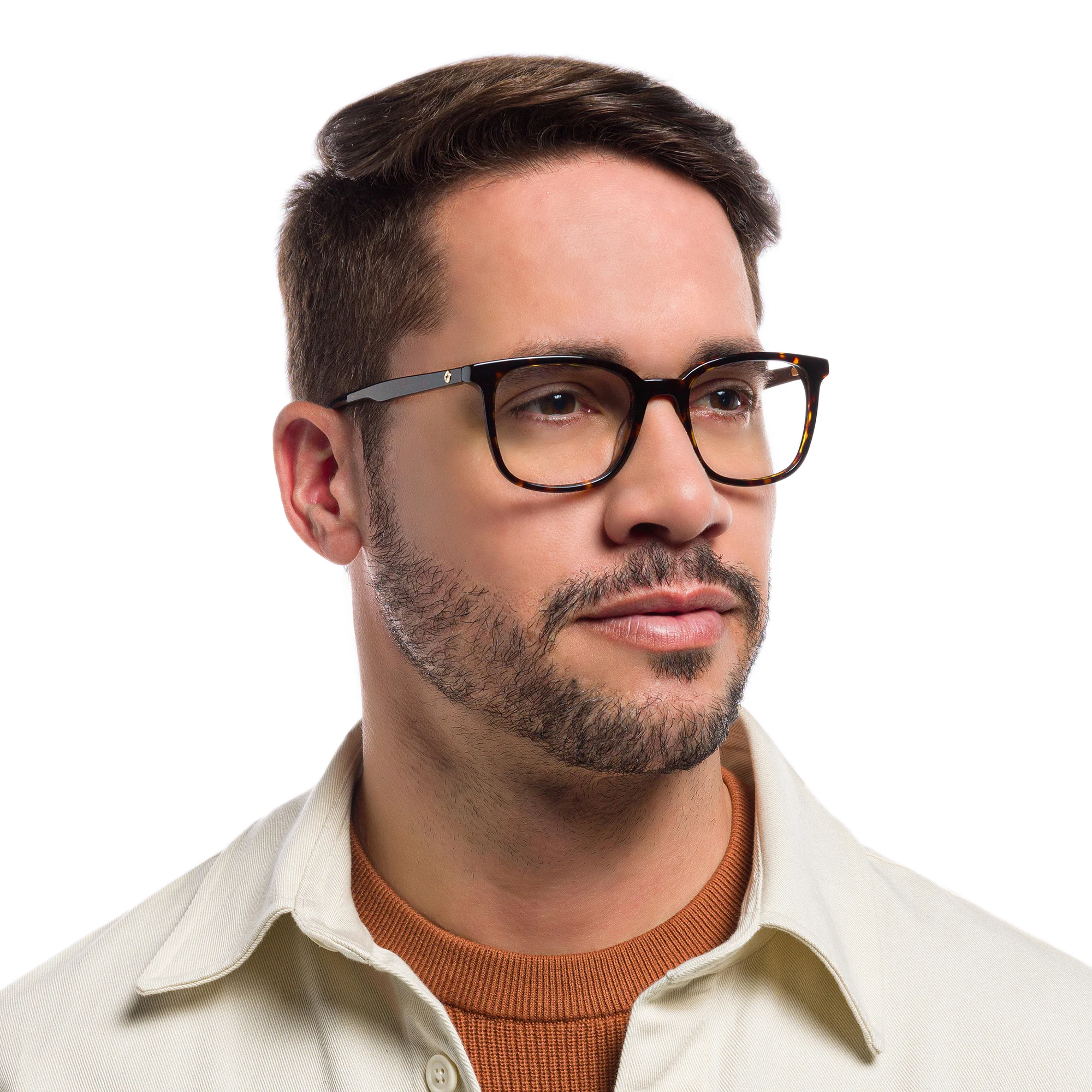 Shop EYE'M Square Eyeglasses in Havana online.